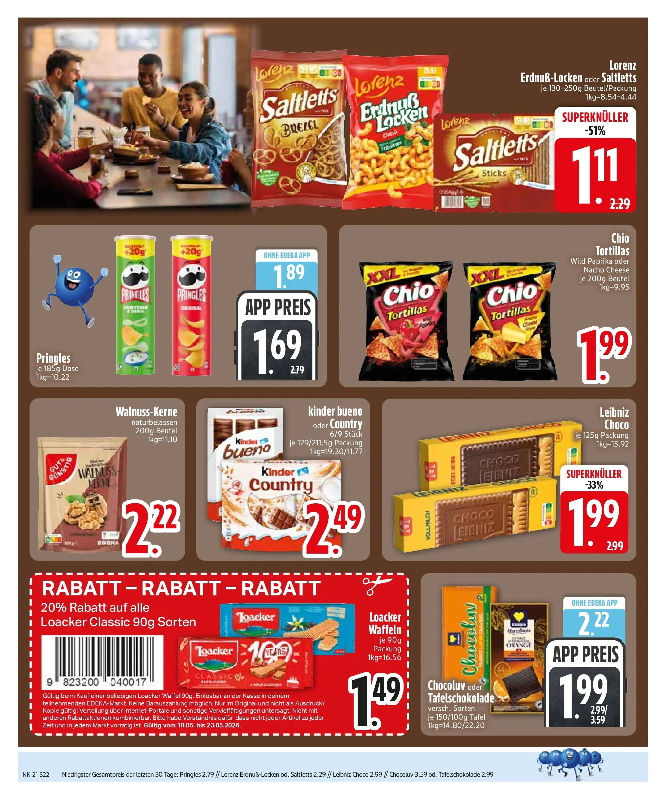 Edeka prospekt Rötz	 (ab 17.05.2026) » Angebote Online | Seite: 25 | Produkte: Kinder bueno, Paprika, Chio tortillas, Pringles