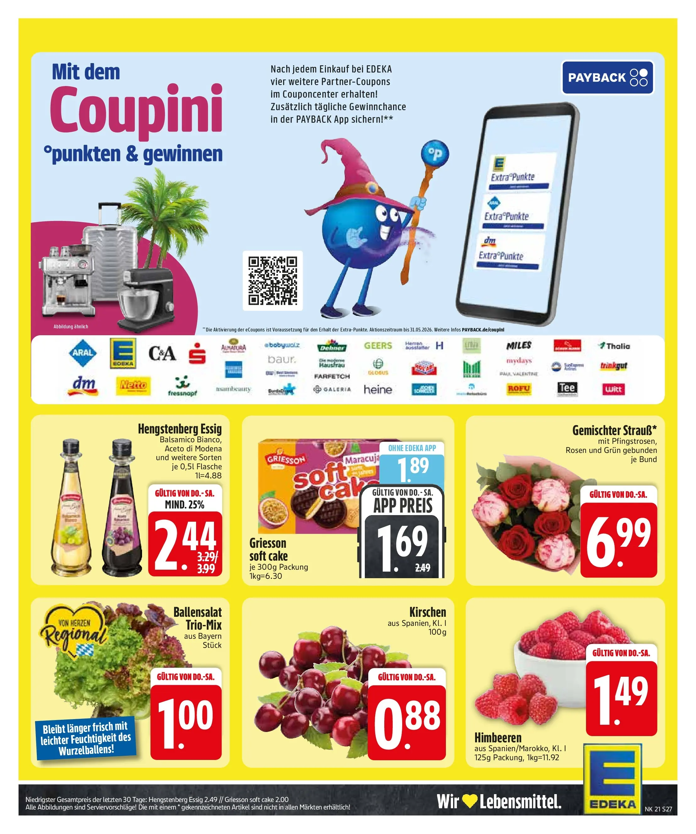 Edeka prospekt Rötz	 (ab 17.05.2026) » Angebote Online | Seite: 30 | Produkte: Himbeeren, Balsamico, Essig, Kirschen