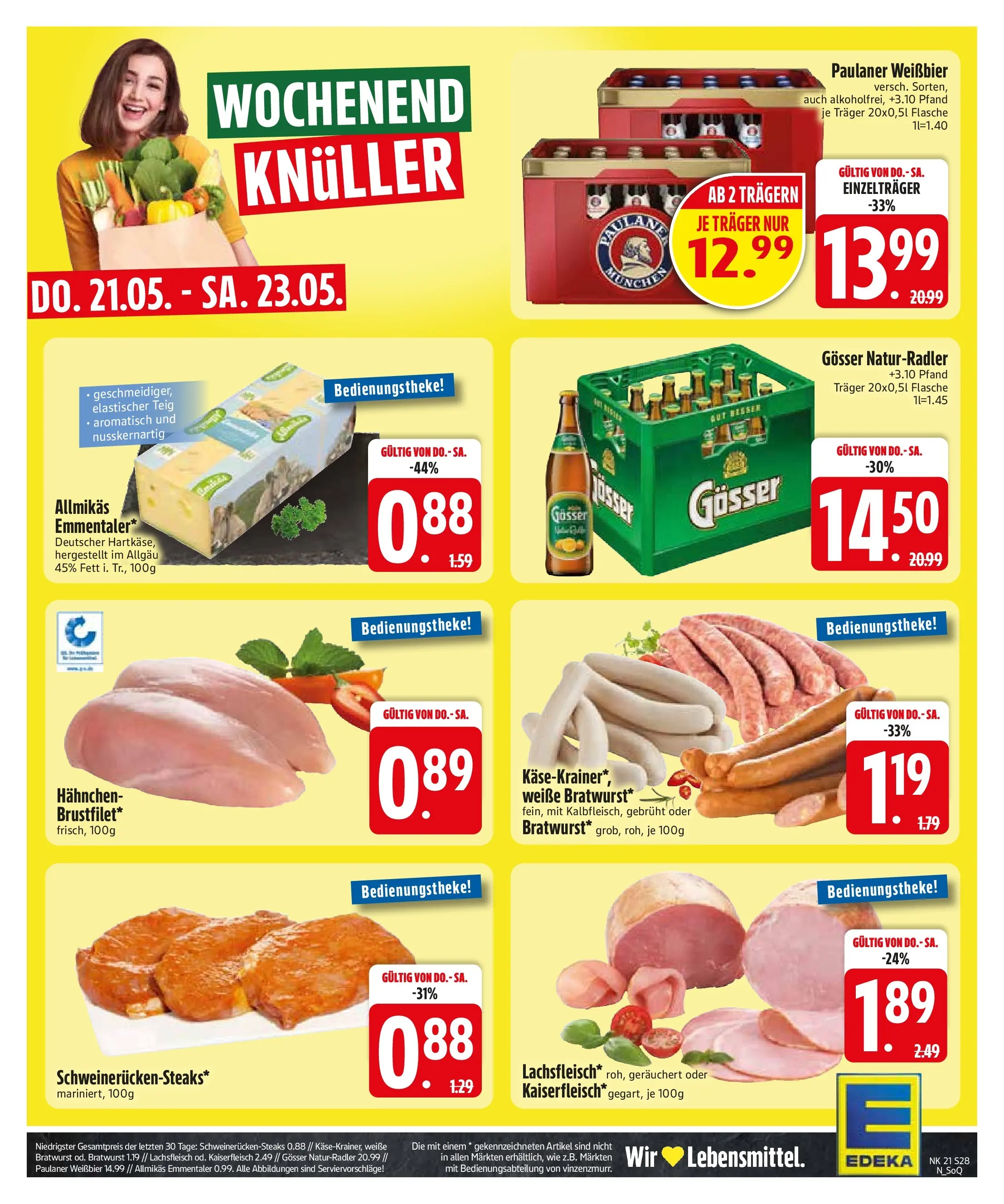 Edeka prospekt Rötz	 (ab 17.05.2026) » Angebote Online | Seite: 31 | Produkte: Hahnchen, Weißbier, Bratwurst, Paulaner