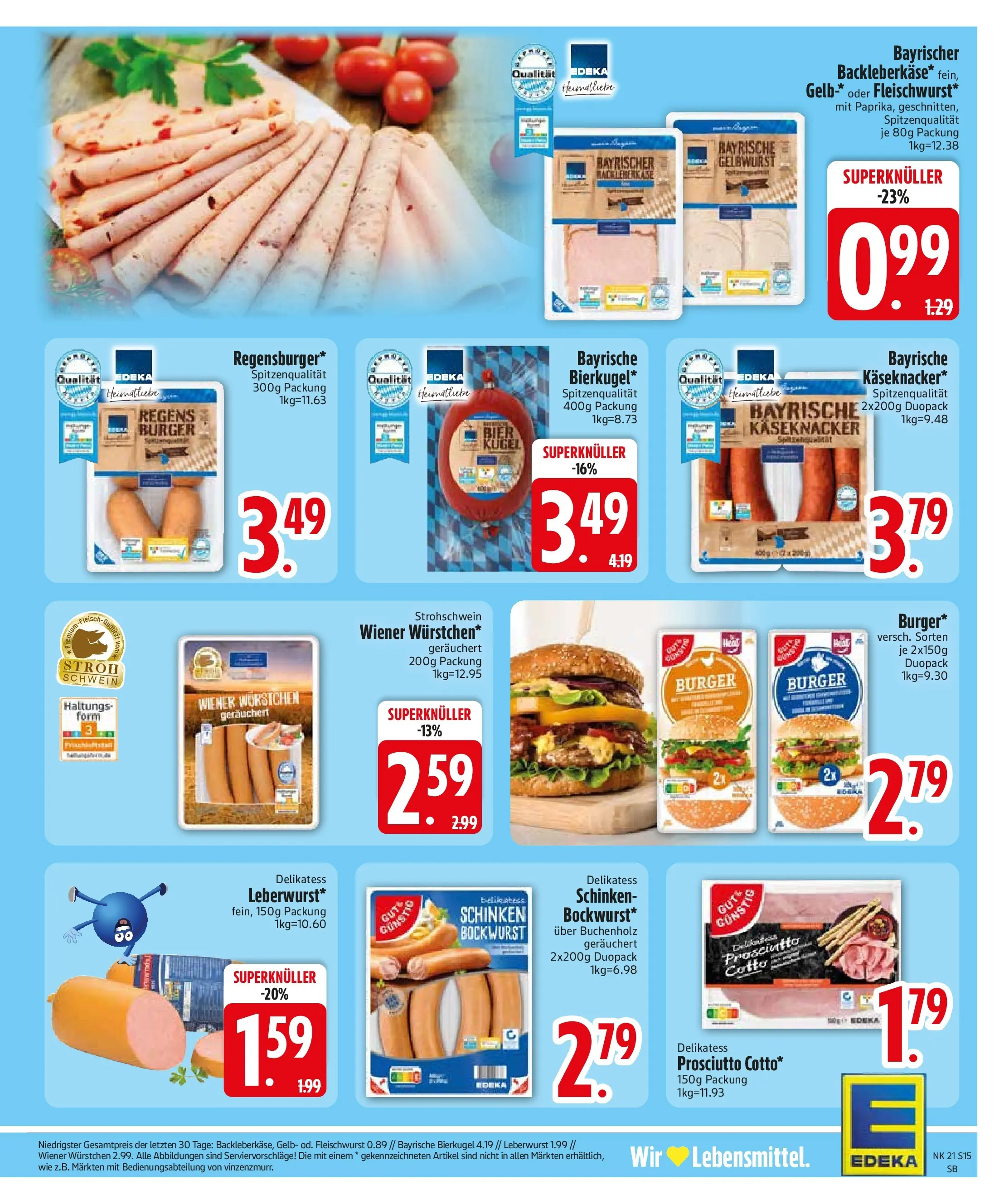 Edeka prospekt Bodenkirchen	 (ab 17.05.2026) » Angebote Online | Seite: 18 | Produkte: Bockwurst, Wiener wurstchen, Burger, Schinken
