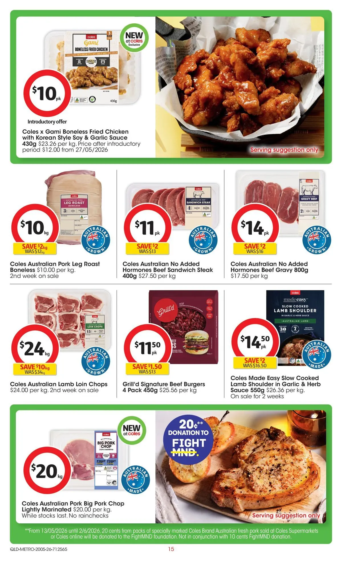 ﻿Coles catalogue valid from 19/05/2026 > Online Australia | Page: 15 | Products: Herb, Chicken, Beef, Steak