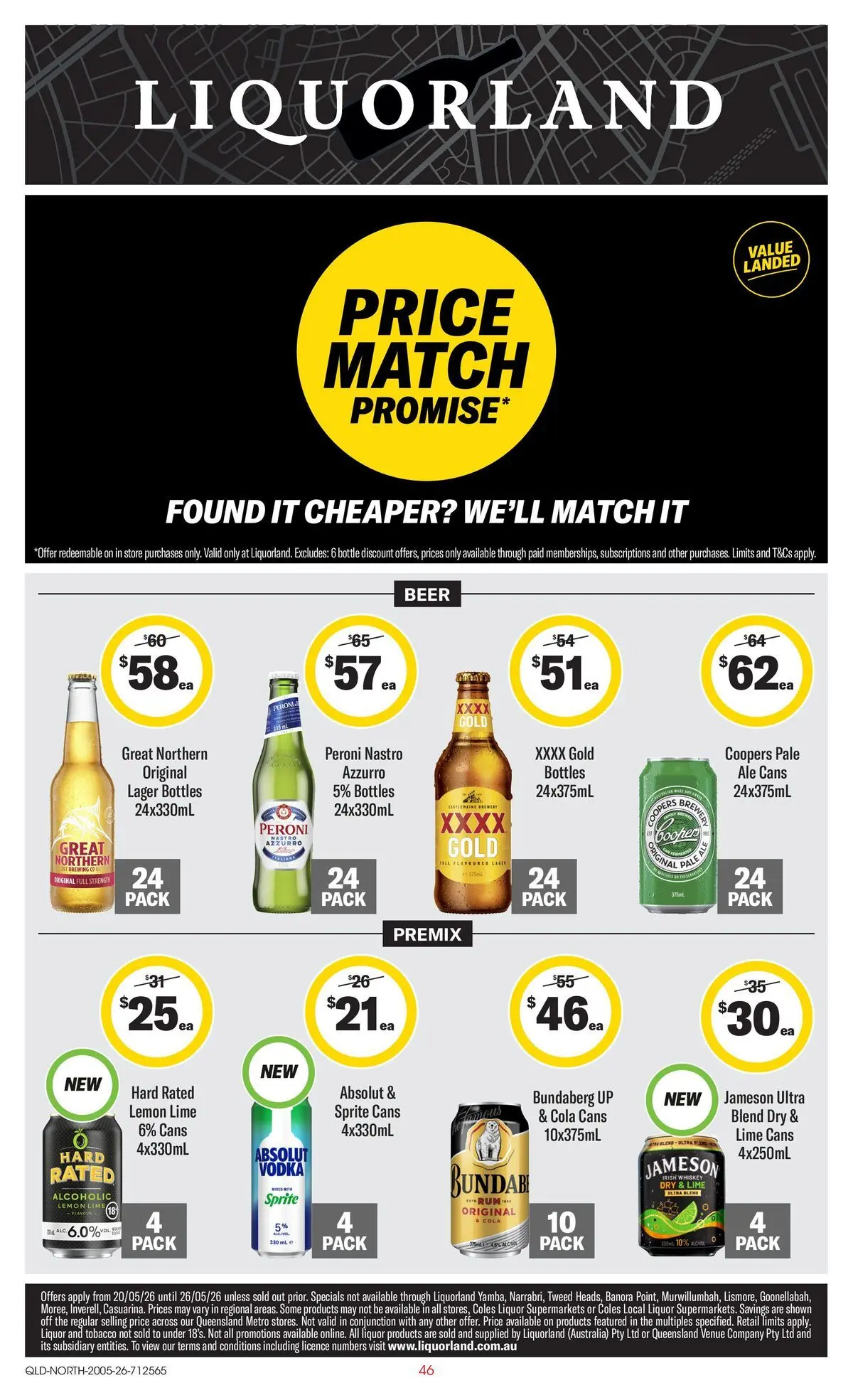 ﻿Coles catalogue valid from 19/05/2026 > Online Australia | Page: 46 | Products: Beer, Vodka, Lemon, Lime