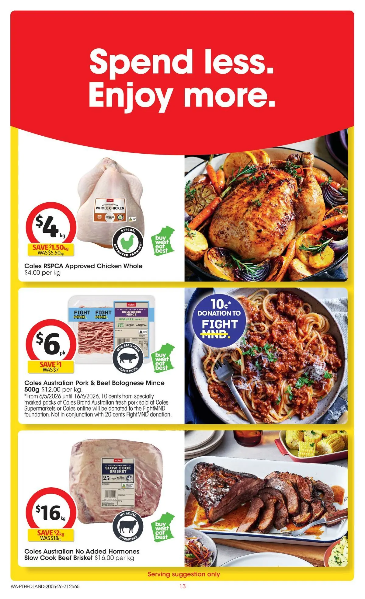 ﻿Coles catalogue valid from 19/05/2026 > Online Australia | Page: 13 | Products: Chicken, Pork, Beef