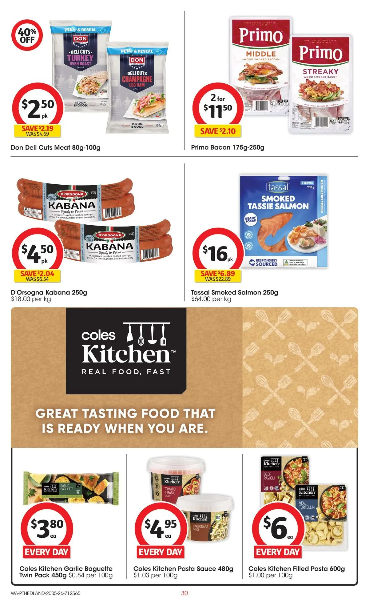 ﻿Coles catalogue valid from 19/05/2026 > Online Australia | Page: 30 | Products: Peel, Meat, Sauce, Turkey