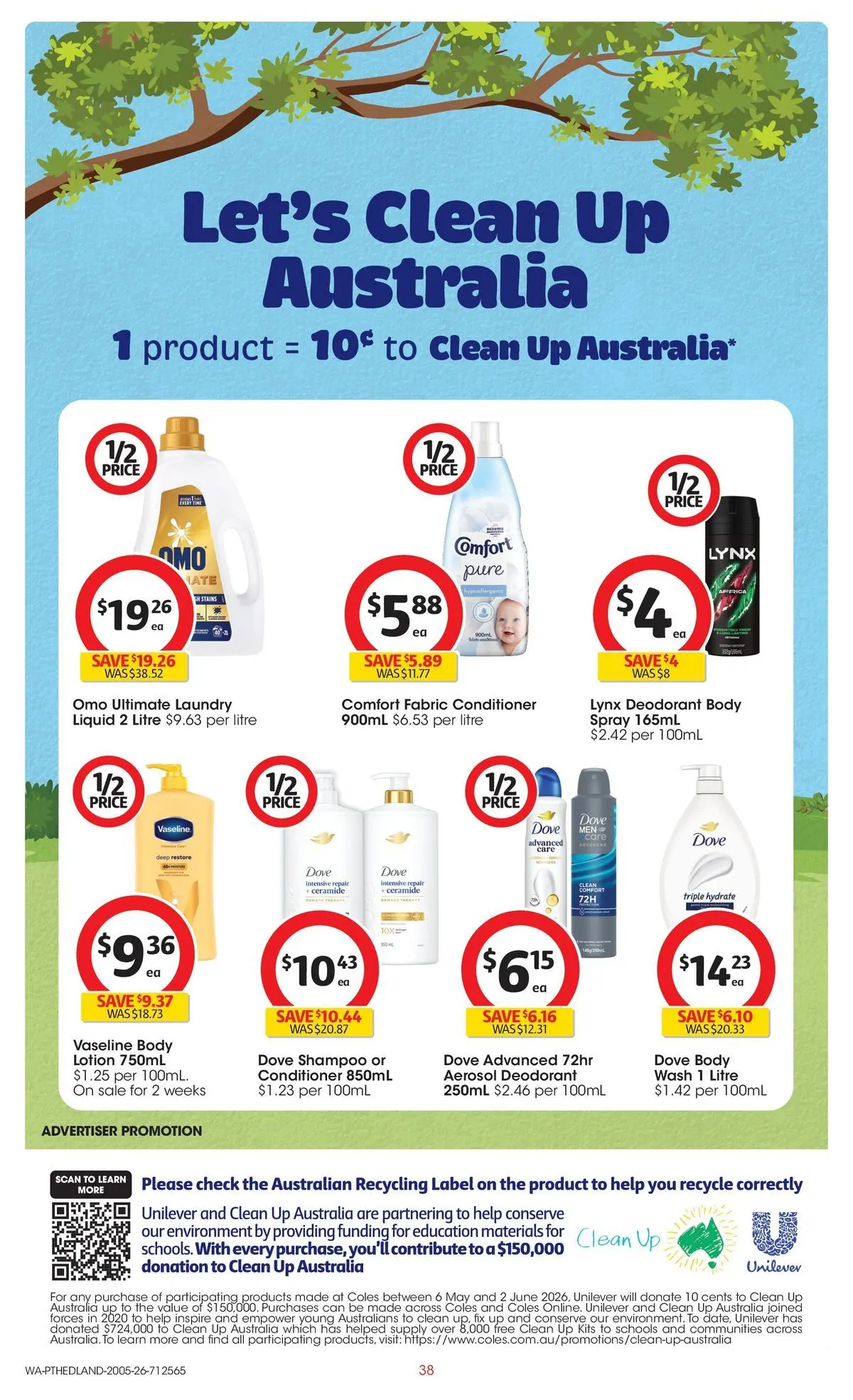 ﻿Coles catalogue valid from 19/05/2026 > Online Australia | Page: 38 | Products: Shampoo, Conditioner, Laundry, Vaseline