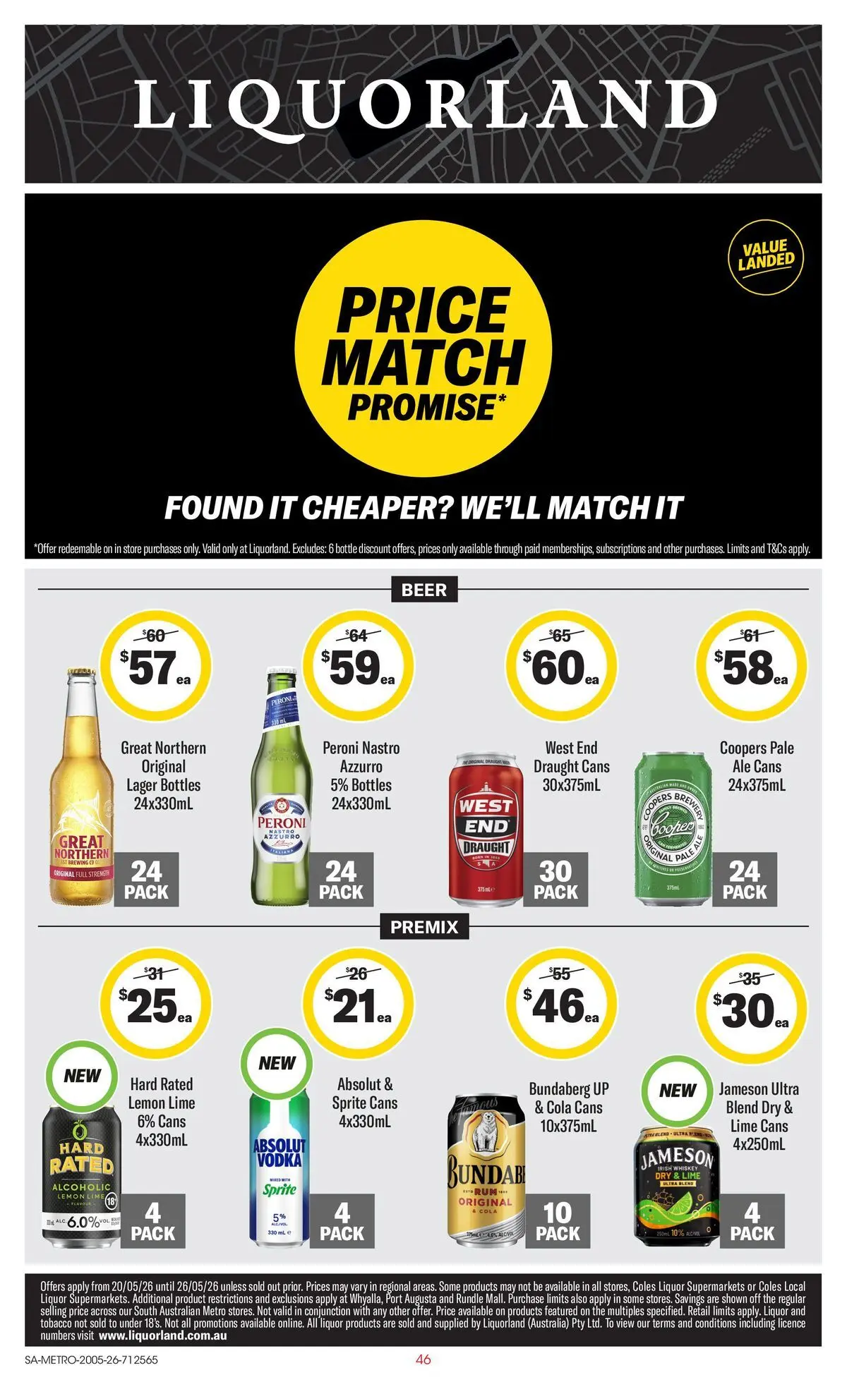 ﻿Coles catalogue valid from 19/05/2026 > Online Australia | Page: 46 | Products: Beer, Vodka, Whiskey, Rum