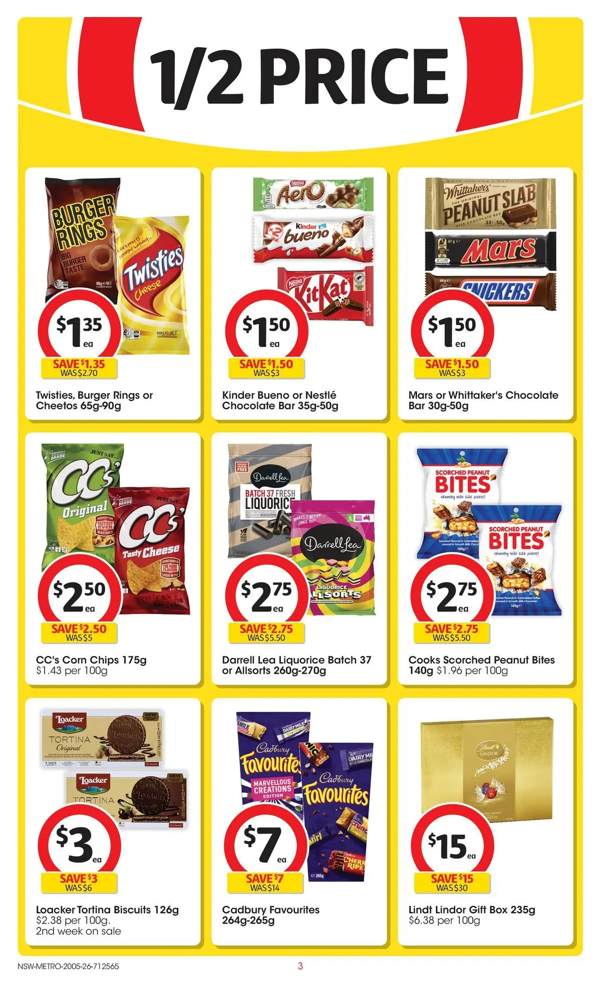 ﻿Coles catalogue valid from 19/05/2026 > Online Australia | Page: 3 | Products: Dairy, Chocolate, Chips, Biscuits