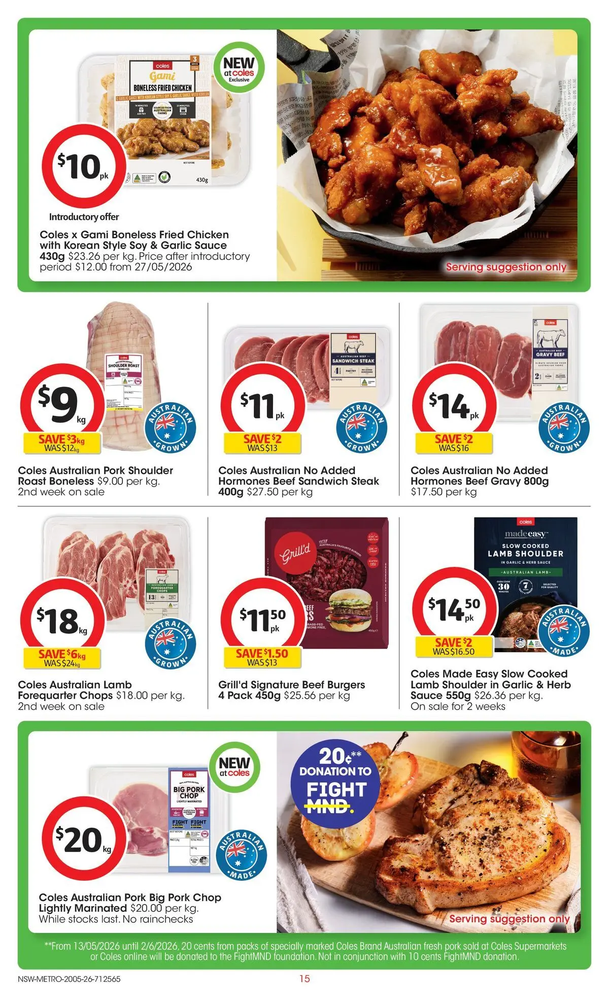 ﻿Coles catalogue valid from 19/05/2026 > Online Australia | Page: 15 | Products: Herb, Chicken, Lamb, Garlic
