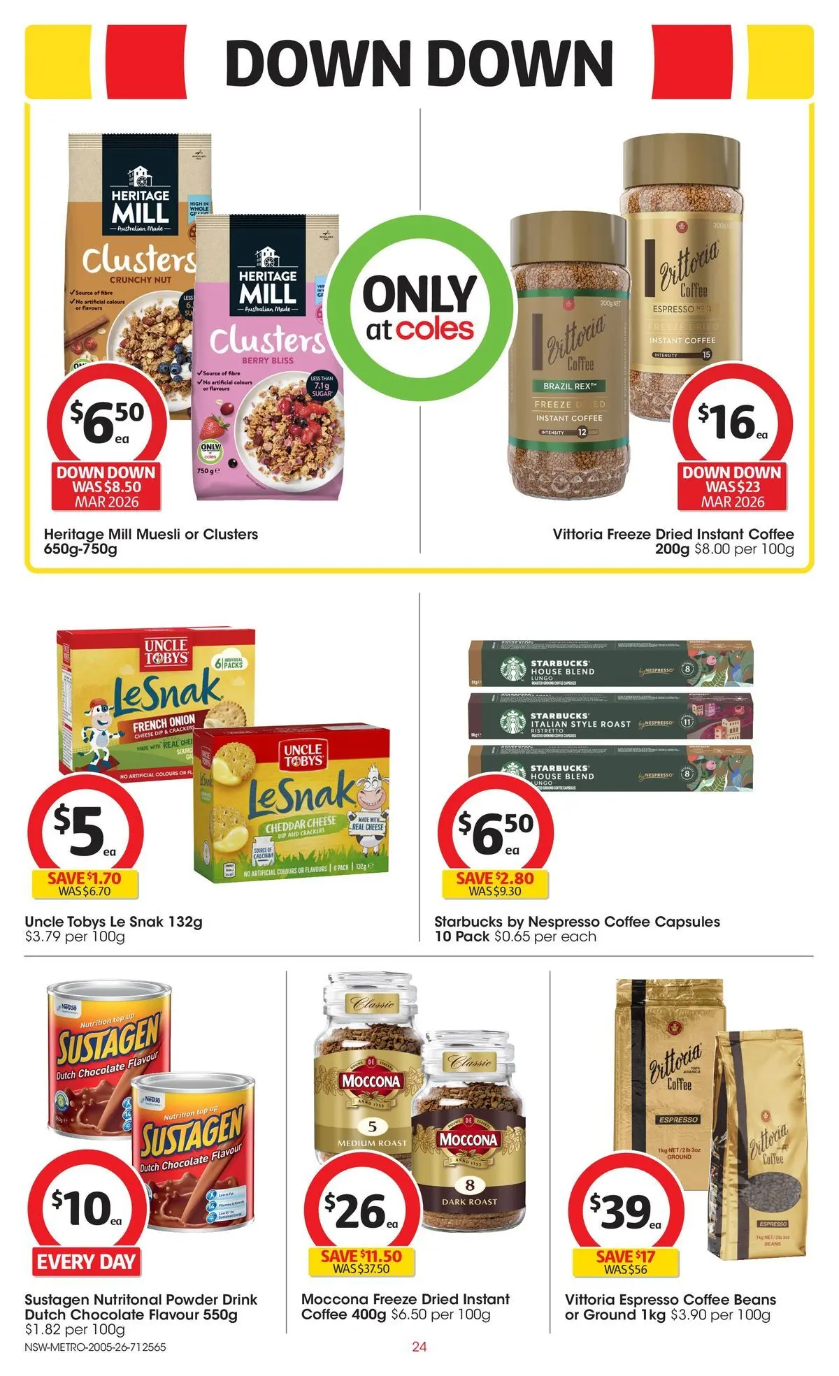 ﻿Coles catalogue valid from 19/05/2026 > Online Australia | Page: 24 | Products: Powder, Crackers, Cheese, Chocolate