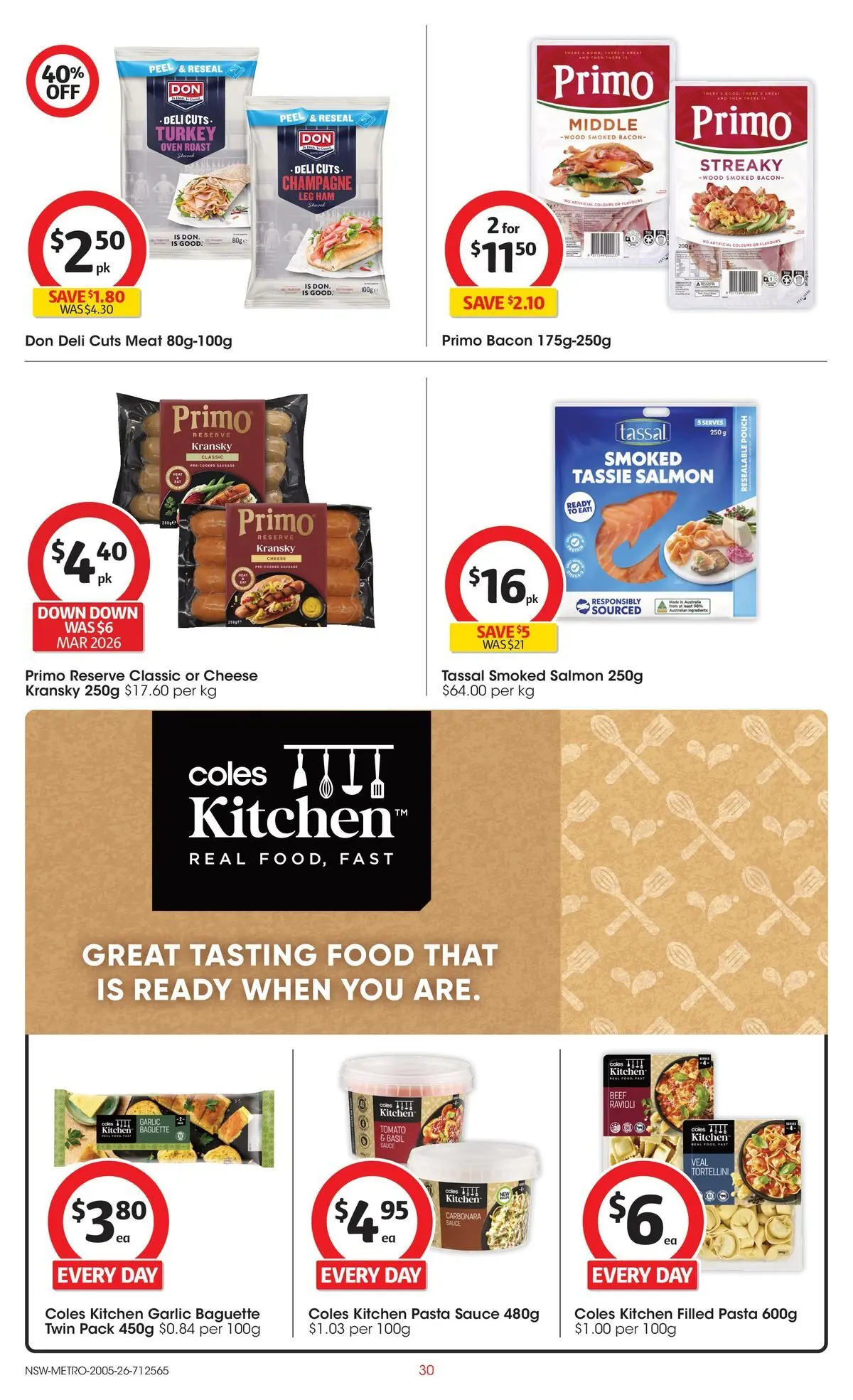 ﻿Coles catalogue valid from 19/05/2026 > Online Australia | Page: 30 | Products: Beef, Salmon, Sauce, Garlic