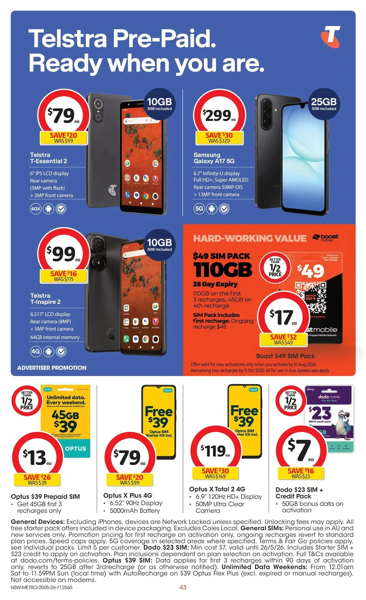 ﻿Coles catalogue valid from 19/05/2026 > Online Australia | Page: 43 | Products: Battery, Device, Camera, Mobile