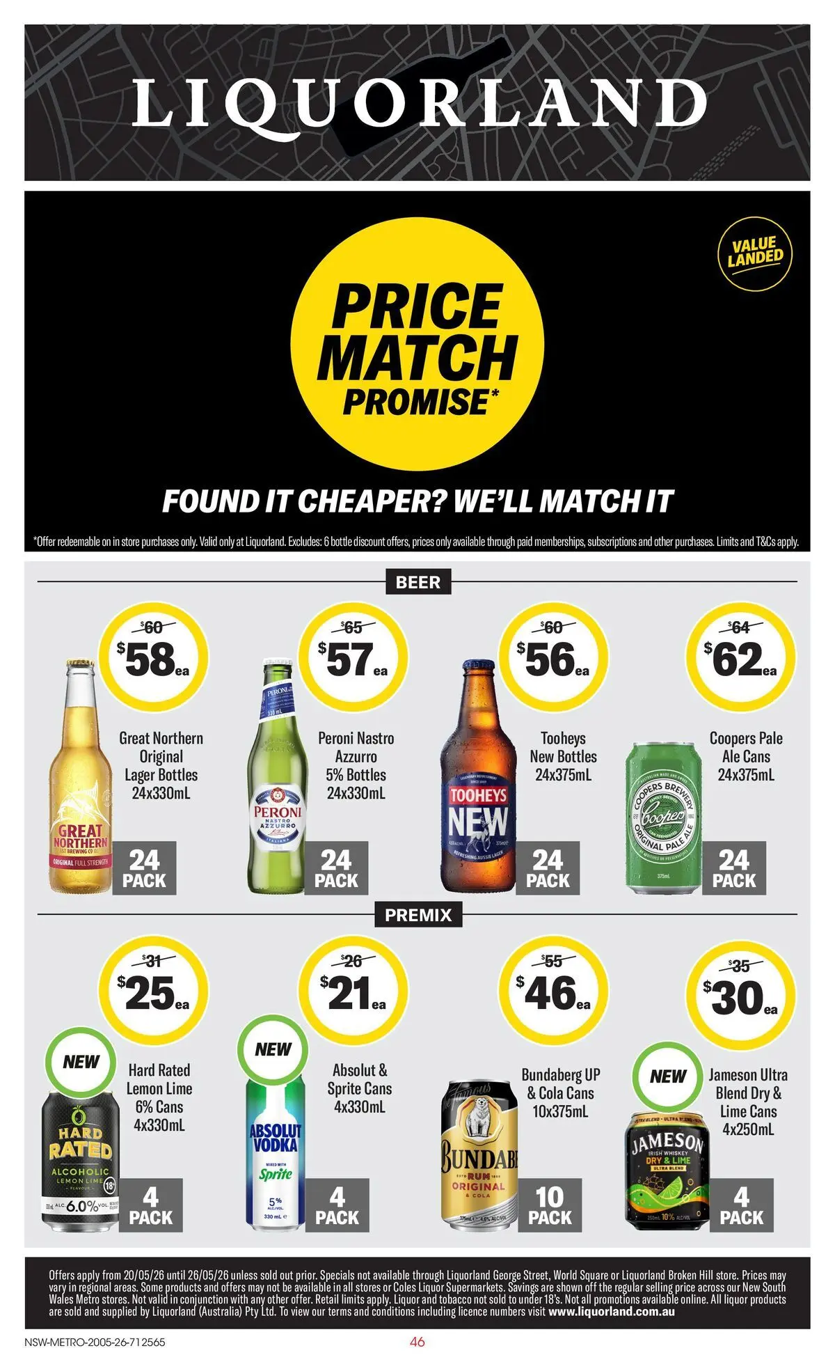 ﻿Coles catalogue valid from 19/05/2026 > Online Australia | Page: 46 | Products: Beer, Whiskey, Lemon, Lime