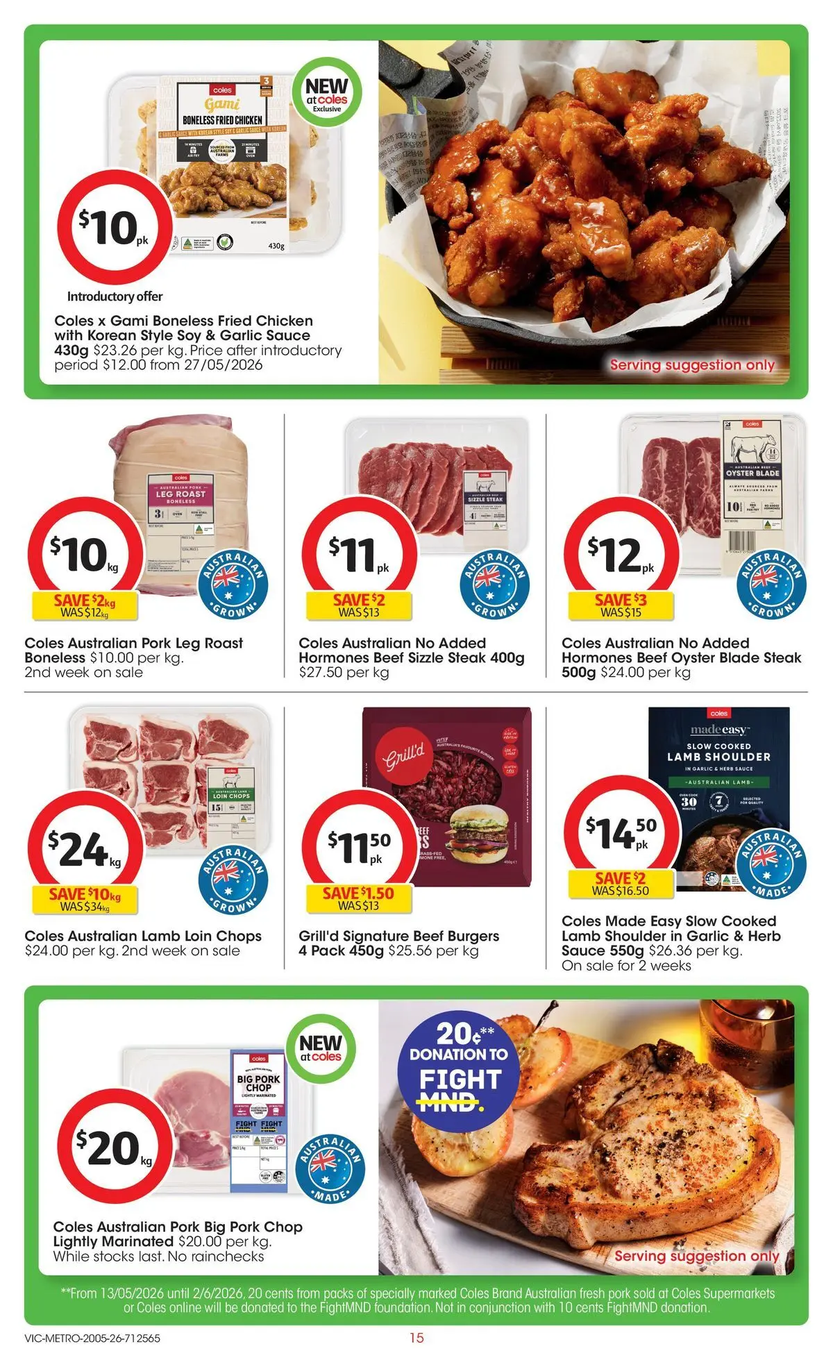 ﻿Coles catalogue valid from 19/05/2026 > Online Australia | Page: 15 | Products: Herb, Pork, Lamb, Sauce
