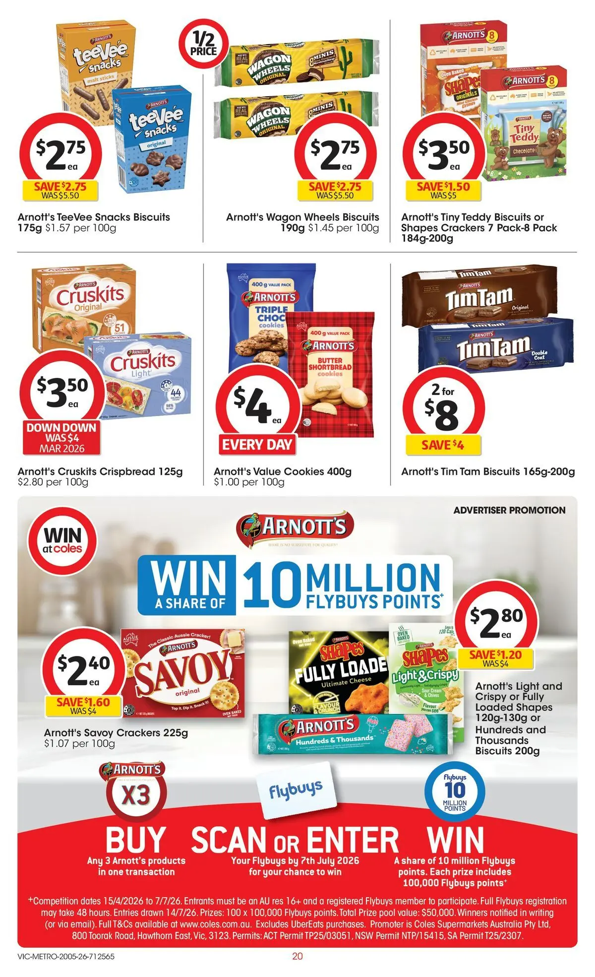 ﻿Coles catalogue valid from 19/05/2026 > Online Australia | Page: 20 | Products: Cheese, Cream, Biscuits, Oven