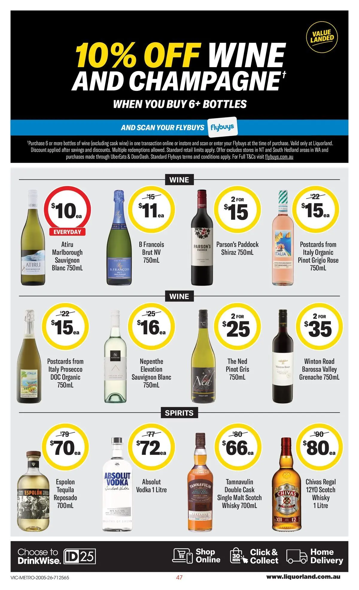 ﻿Coles catalogue valid from 19/05/2026 > Online Australia | Page: 47 | Products: Wine, Vodka, Scotch
