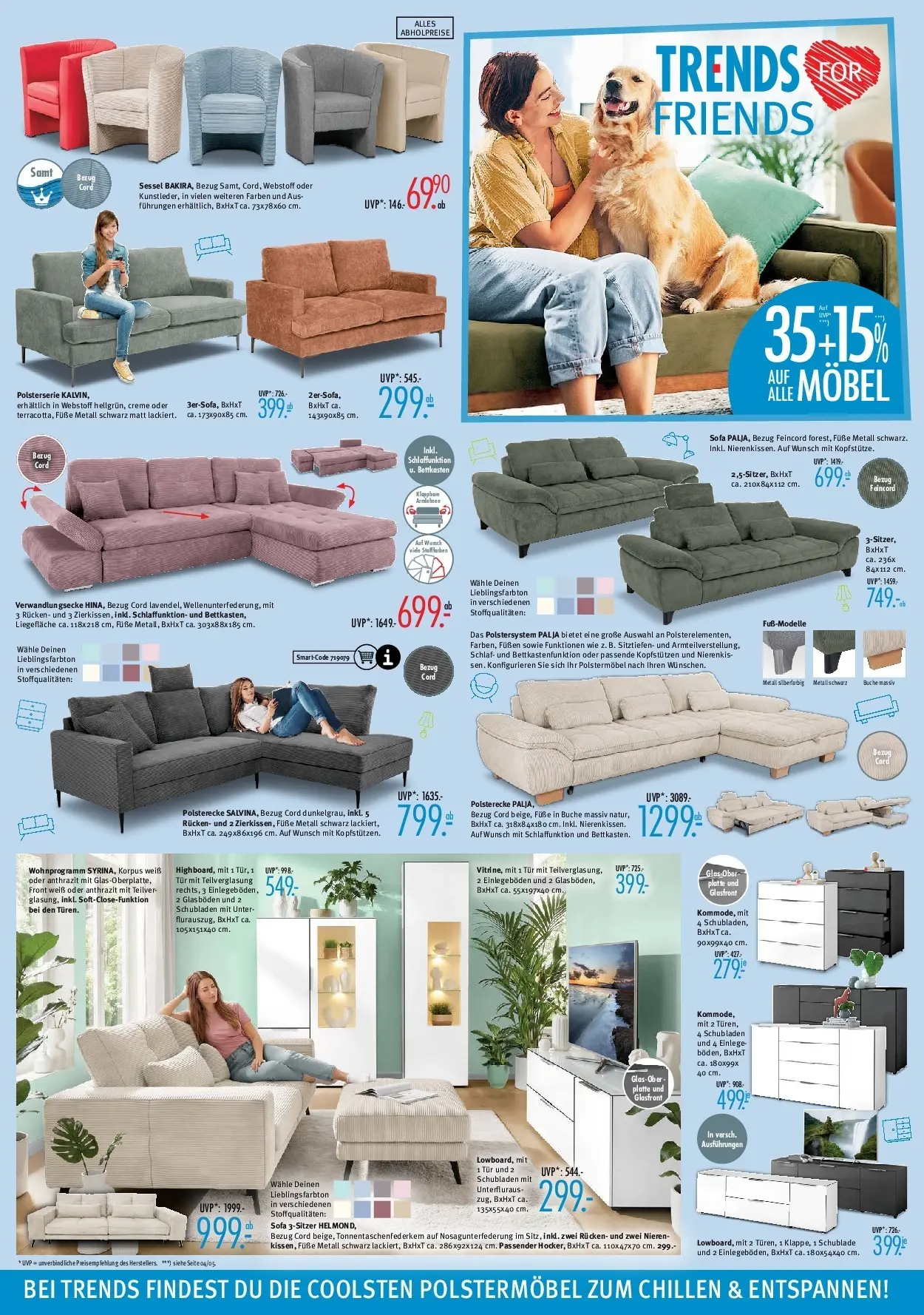 Trends Ostermann Trends: Neue Möbel wirken Wunder. (ab 30.05.2026) zum Blättern | Seite: 2 | Produkte: Bett, Sofa, Sessel, Tür