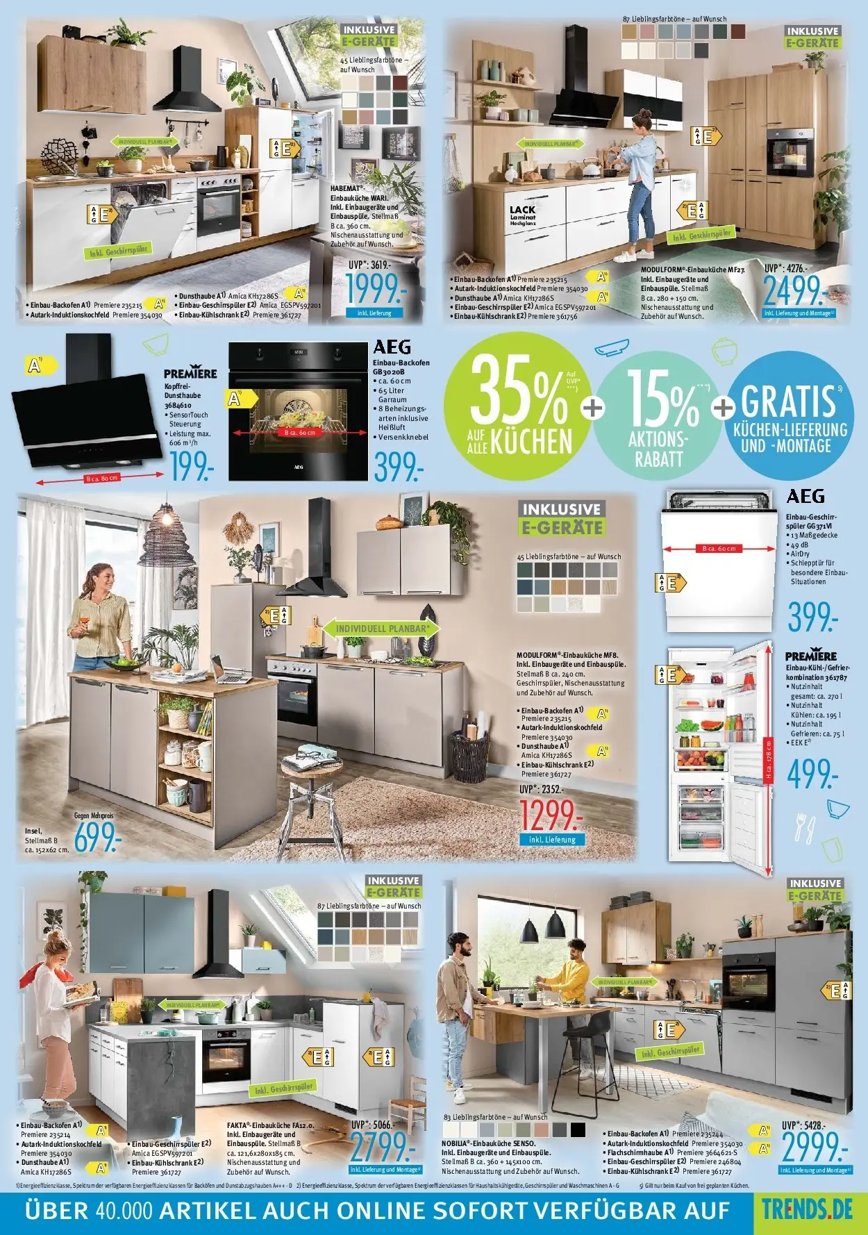 Trends Ostermann Trends: Neue Möbel wirken Wunder. (ab 30.05.2026) zum Blättern | Seite: 7 | Produkte: Einbauküche, Kühlschrank, Backofen, Kuchen