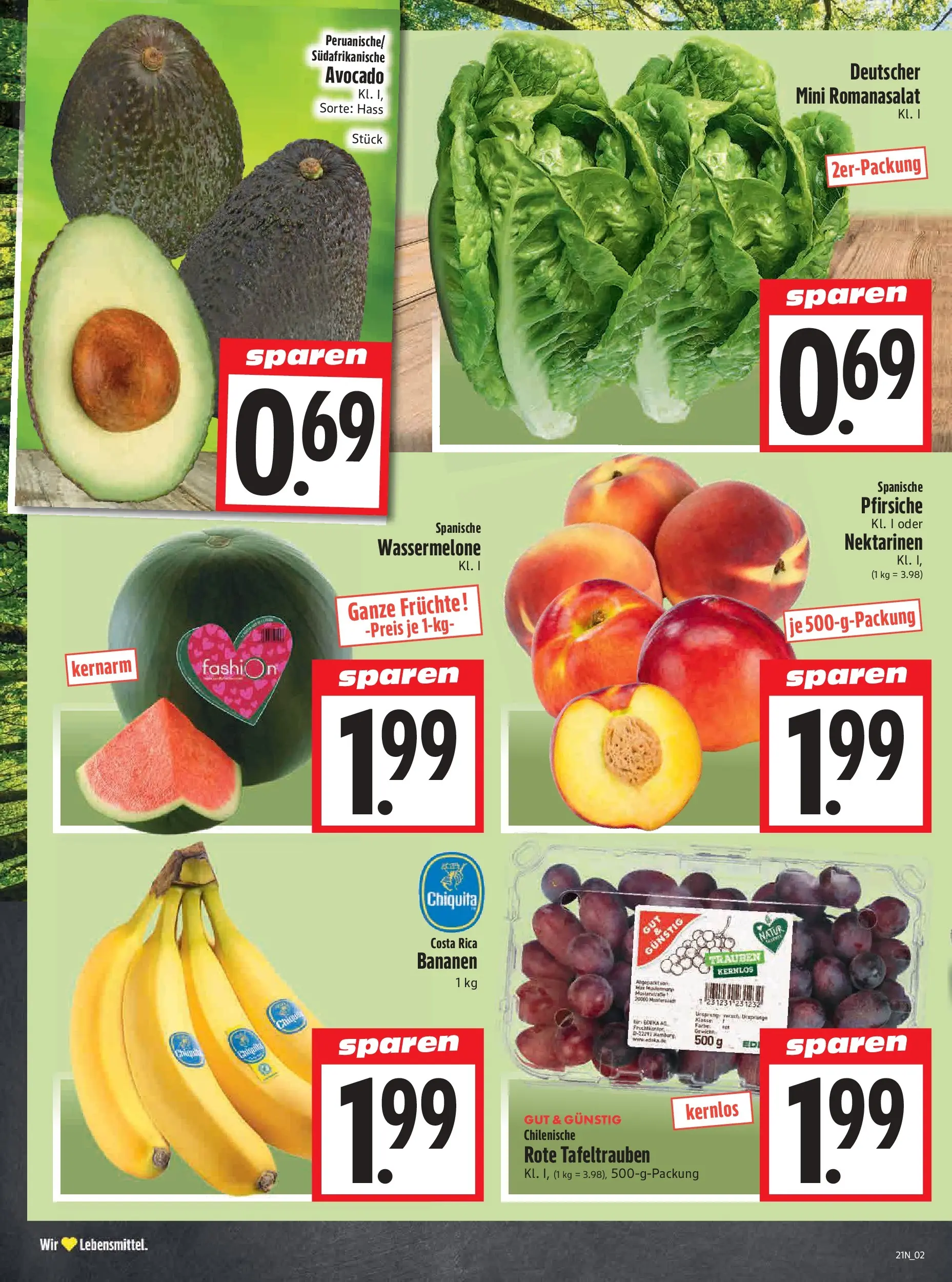 Angebote - Edeka Hahner: Wochenangebote (ab 17.05.2026) zum Blättern | Seite: 4 | Produkte: Nektarinen, Trauben, Bananen, Wassermelone