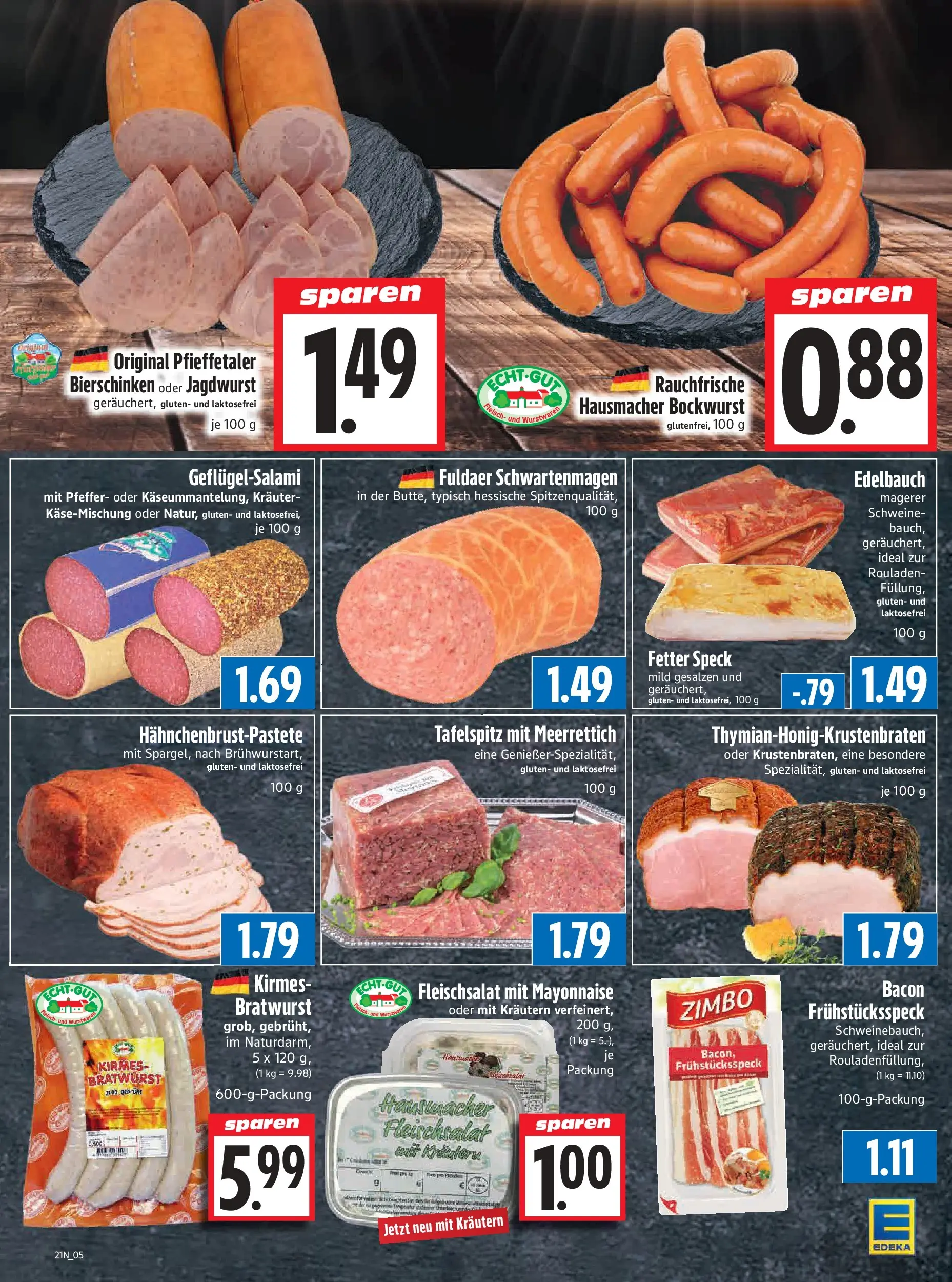 Angebote - Edeka Hahner: Wochenangebote (ab 17.05.2026) zum Blättern | Seite: 7 | Produkte: Bockwurst, Mayonnaise, Pfeffer, Fleisch