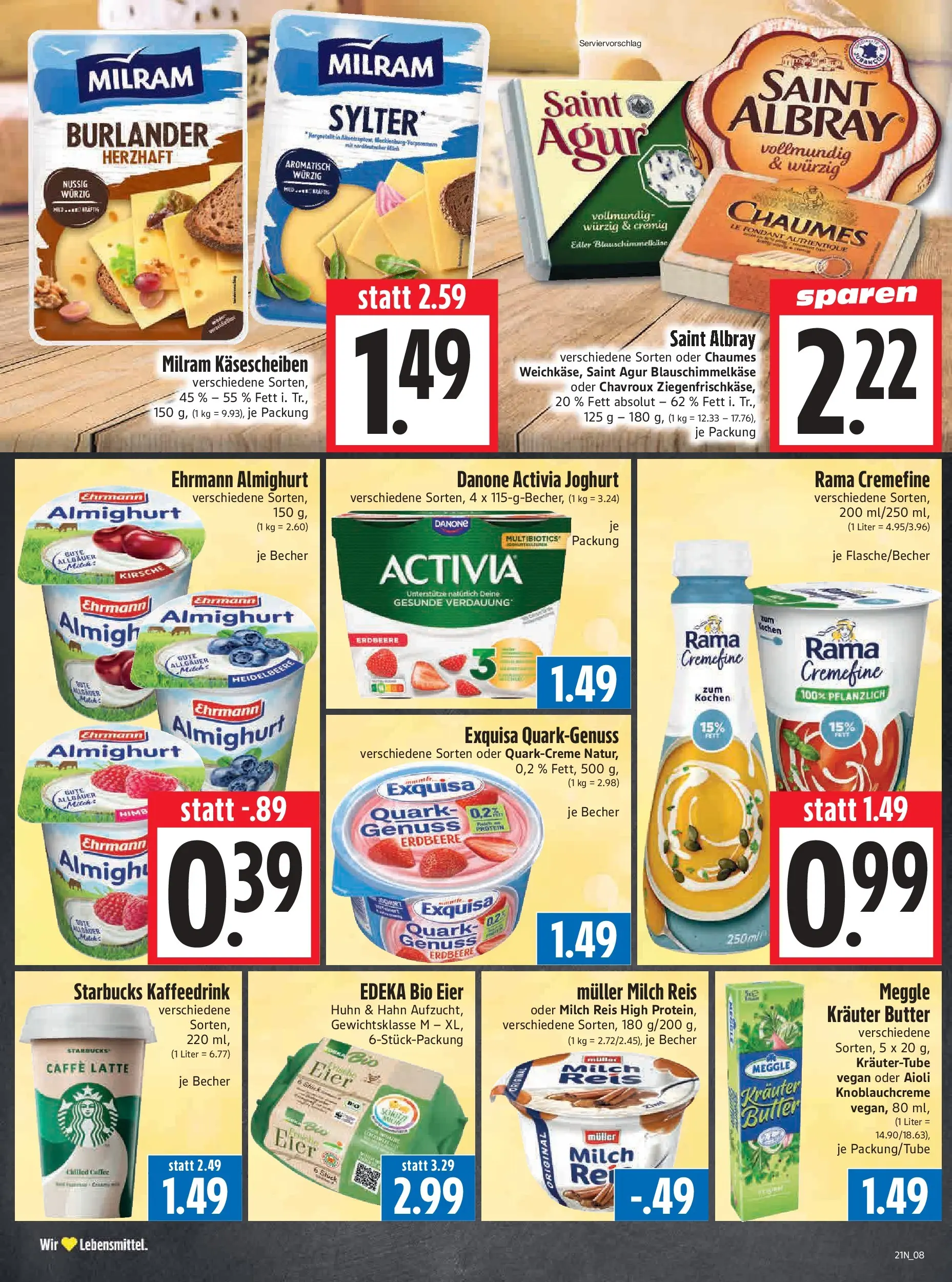 Angebote - Edeka Hahner: Wochenangebote (ab 17.05.2026) zum Blättern | Seite: 10 | Produkte: Quark, Joghurt, Eier, Rama cremefine