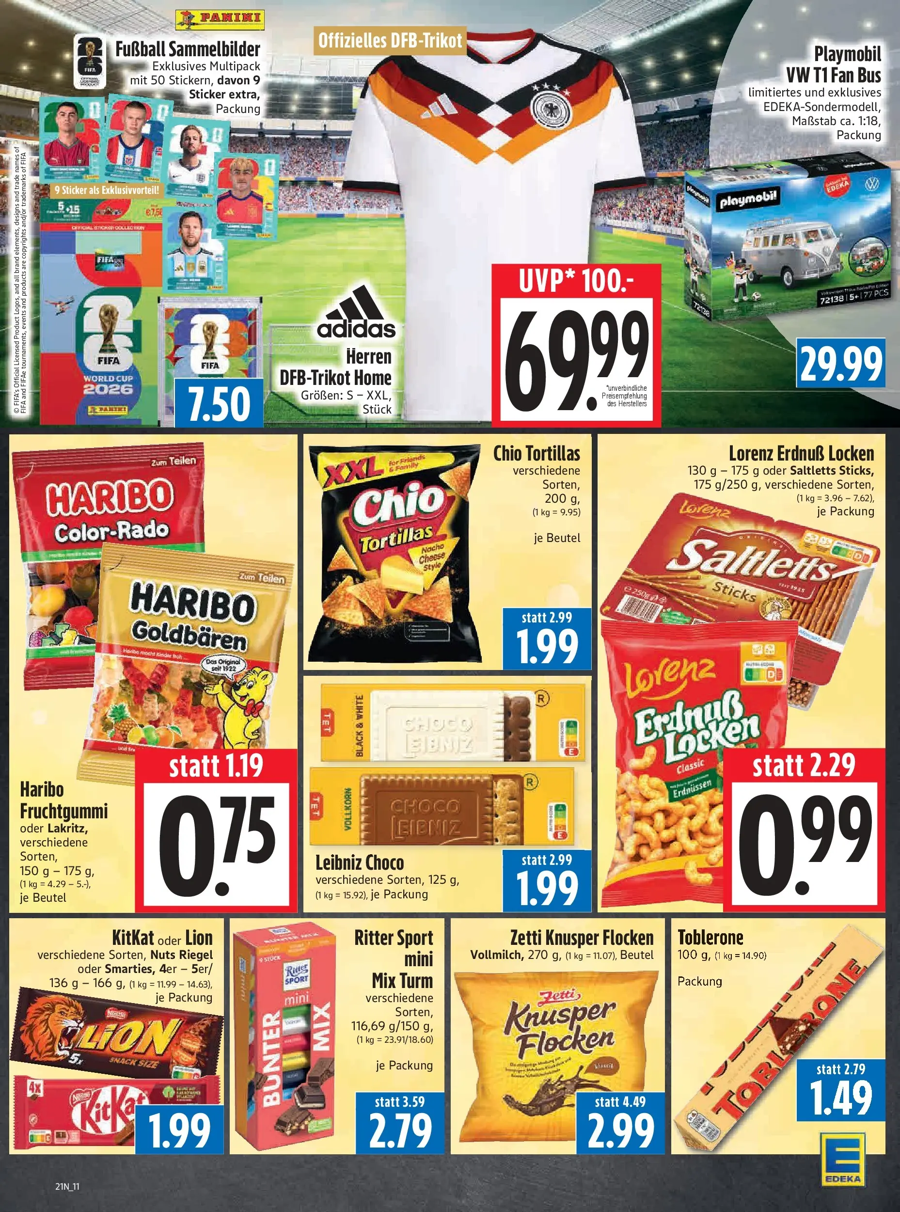 Angebote - Edeka Hahner: Wochenangebote (ab 17.05.2026) zum Blättern | Seite: 13 | Produkte: Haribo, Ritter sport, Chio tortillas, Flocken