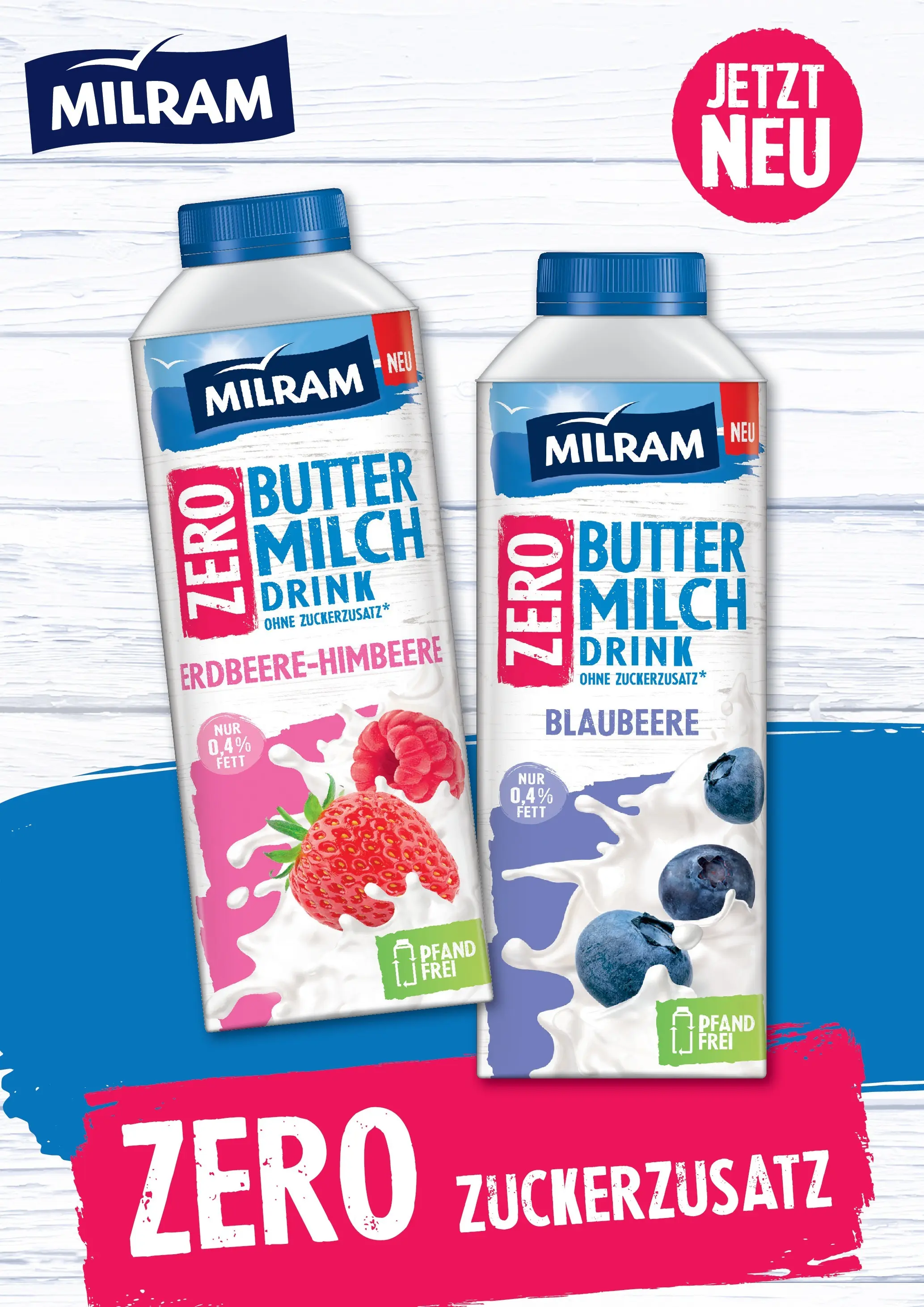 Angebote - Milram: Buttermilchdrink Zero (ab 17.05.2026) zum Blättern | Seite: 1 | Produkte: Milch, Butter, Milram