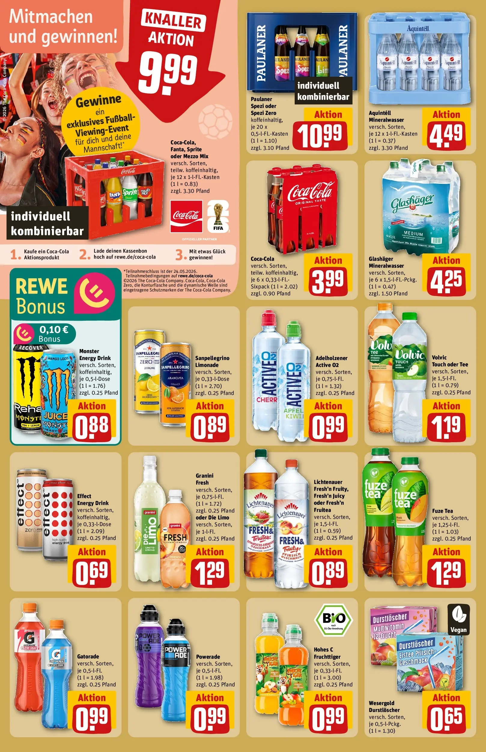 REWE Prospekt ab 17.05.2026 zum Blättern » Angebote | Seite: 24 | Produkte: Volvic touch, Powerade, Granini, Hohes c