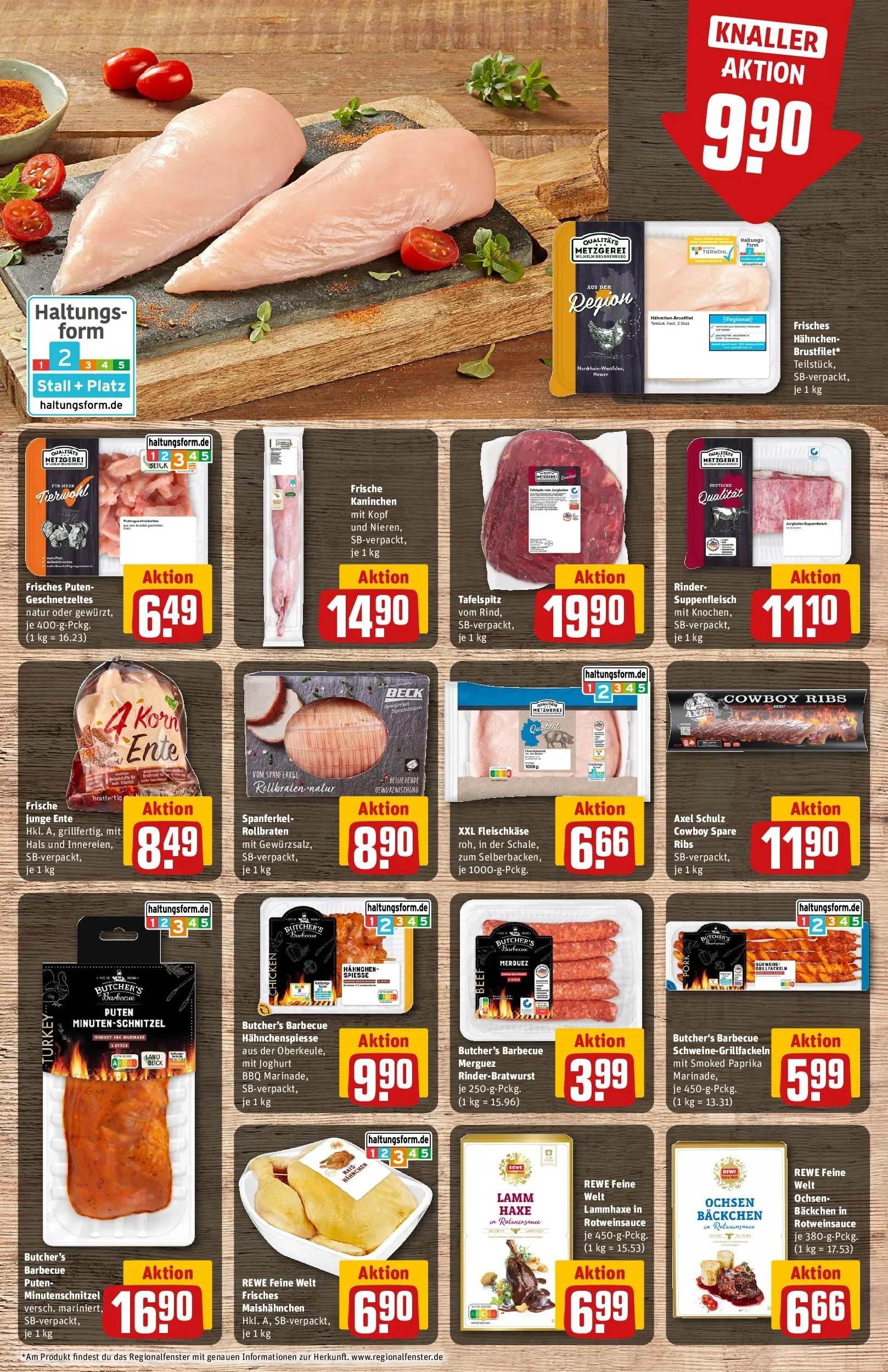 REWE Prospekt ab 17.05.2026 zum Blättern » Angebote | Seite: 10 | Produkte: Kaninchen, Spare ribs, Paprika, Steak