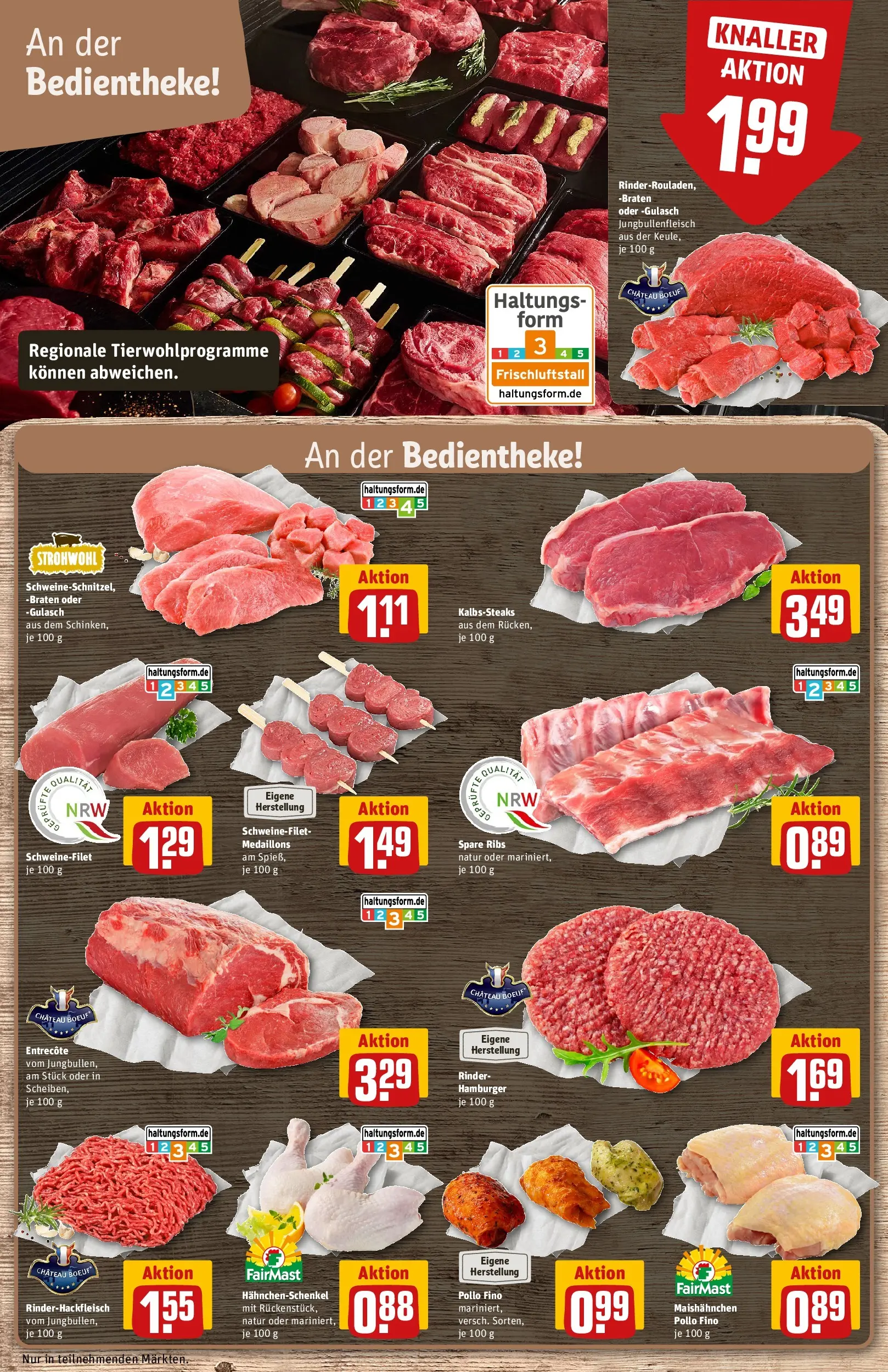 REWE Prospekt ab 17.05.2026 zum Blättern » Angebote | Seite: 12 | Produkte: Hahnchenschenkel, Spare ribs, Entrecote, Schweinefilet