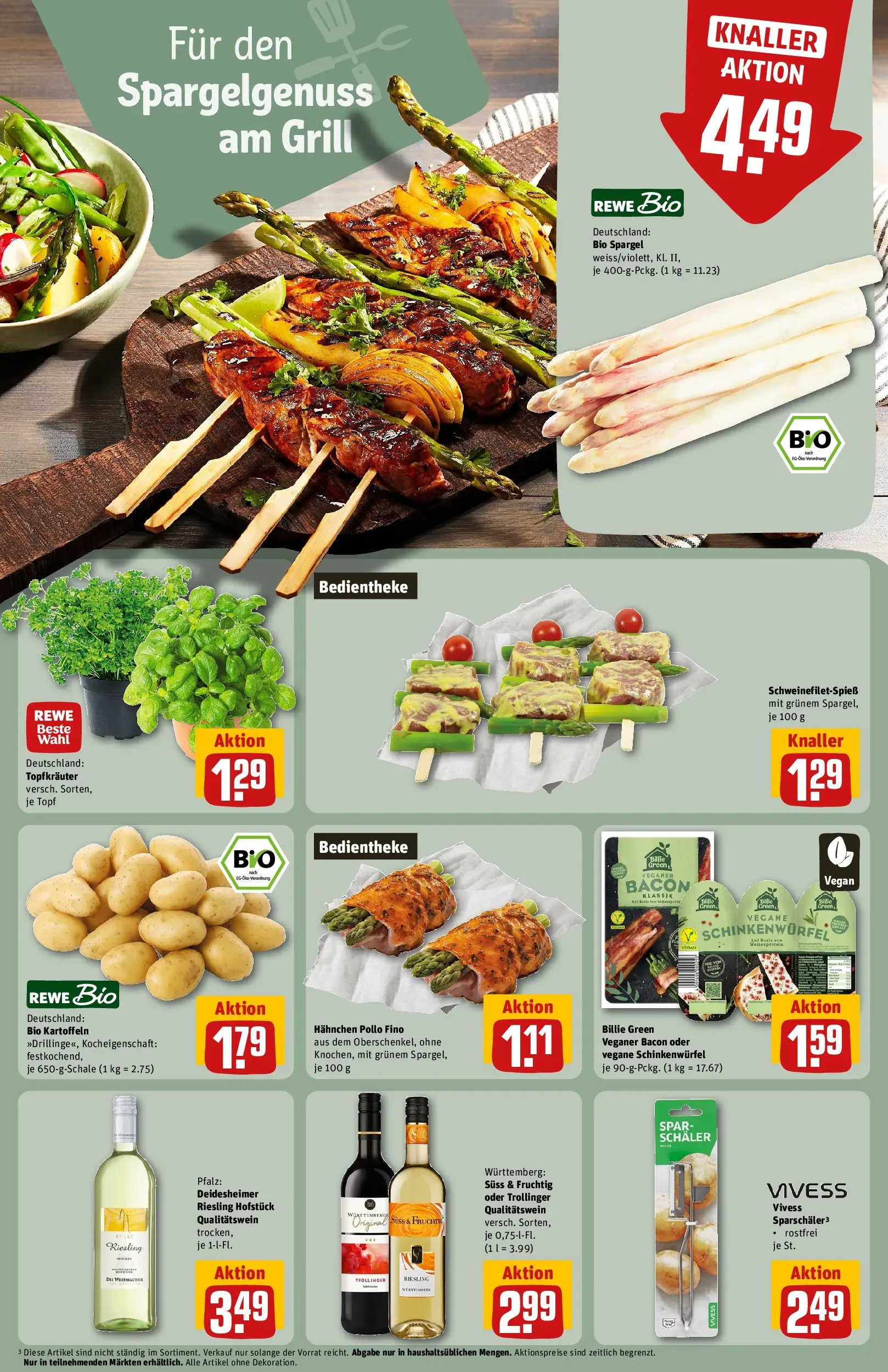 REWE Prospekt ab 17.05.2026 zum Blättern » Angebote | Seite: 21 | Produkte: Grill, Hahnchen, Spargel, Kartoffeln