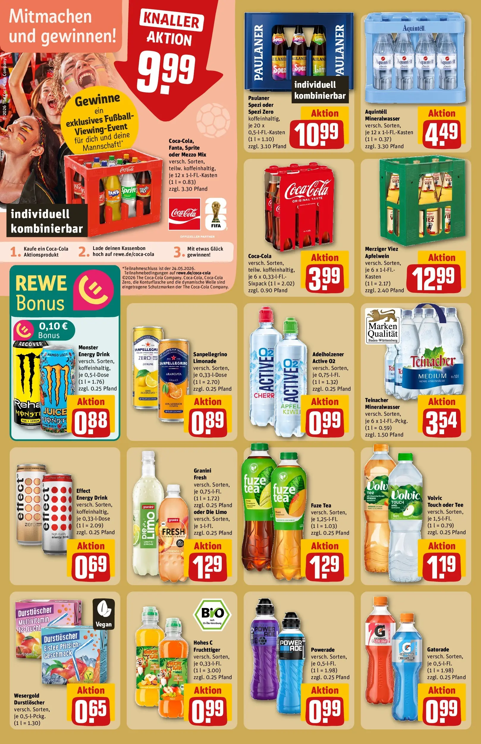 REWE Prospekt ab 17.05.2026 zum Blättern » Angebote | Seite: 24 | Produkte: Adelholzener, Limonade, Mineralwasser, Mango