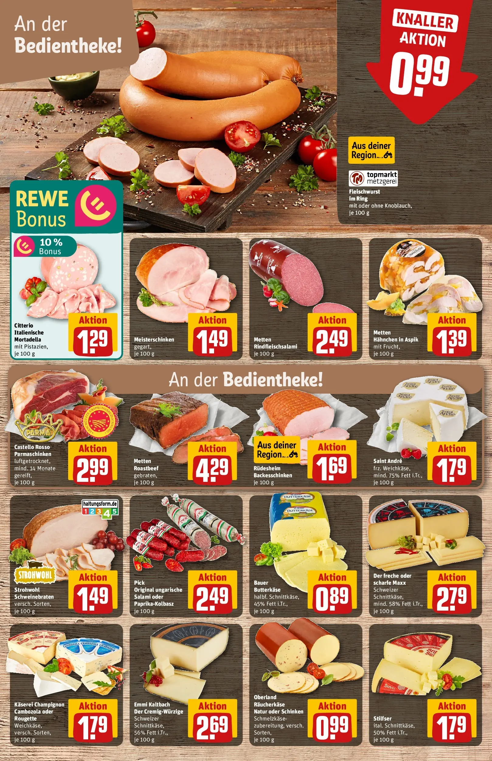 REWE Prospekt ab 17.05.2026 zum Blättern » Angebote | Seite: 11 | Produkte: Hahnchen, Butter, Roastbeef, Salami