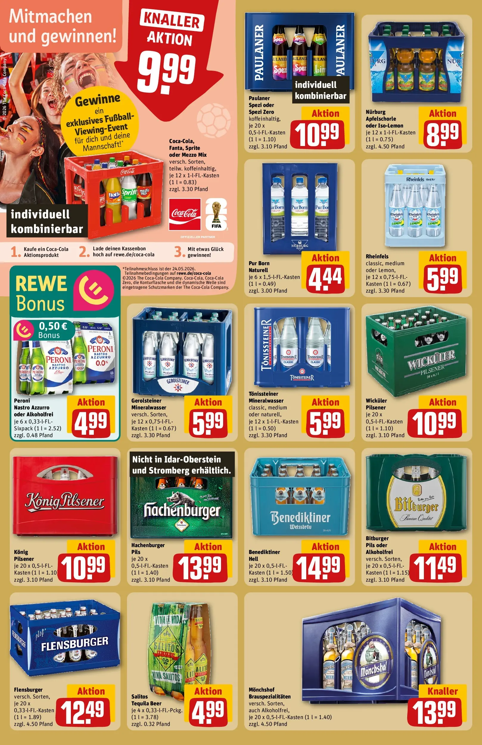 REWE Prospekt ab 17.05.2026 zum Blättern » Angebote | Seite: 22 | Produkte: Sprite, Mineralwasser, Fußball, Gerolsteiner