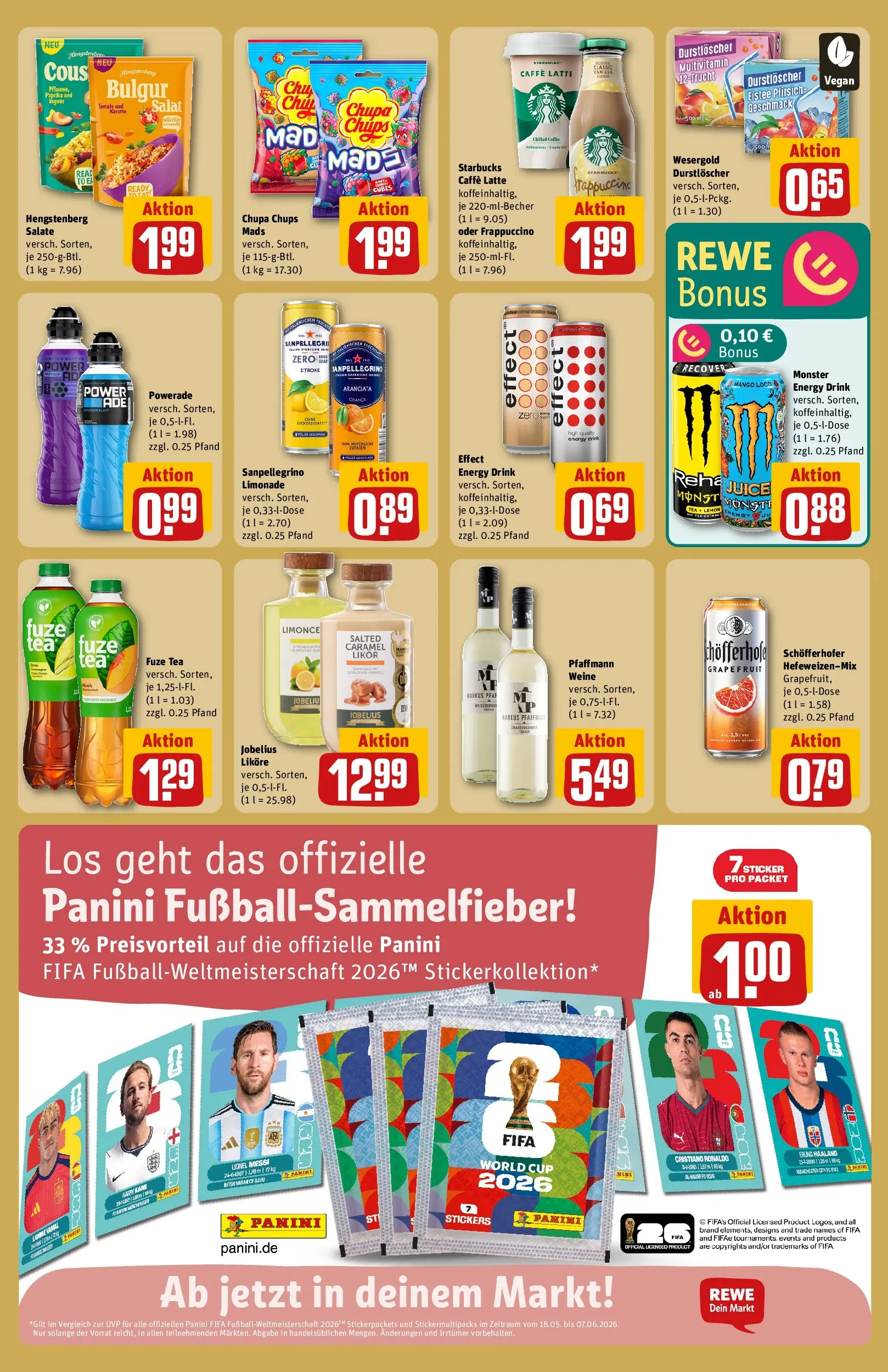 REWE Prospekt ab 17.05.2026 zum Blättern » Angebote | Seite: 23 | Produkte: Likör, Starbucks, Monster, Mango