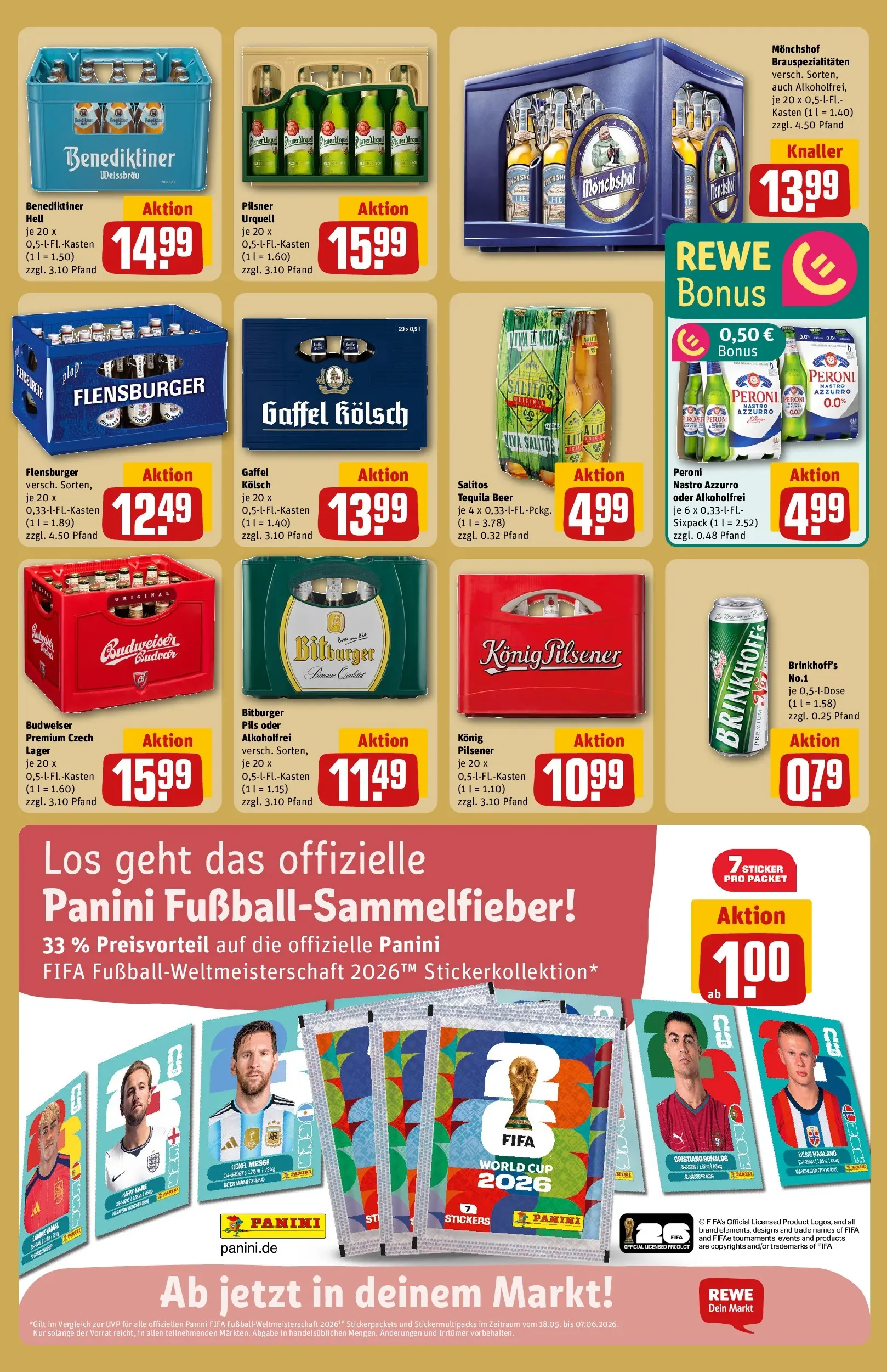 REWE Prospekt ab 17.05.2026 zum Blättern » Angebote | Seite: 23 | Produkte: Bitburger, Konig pilsener, Pils, Benediktiner hell