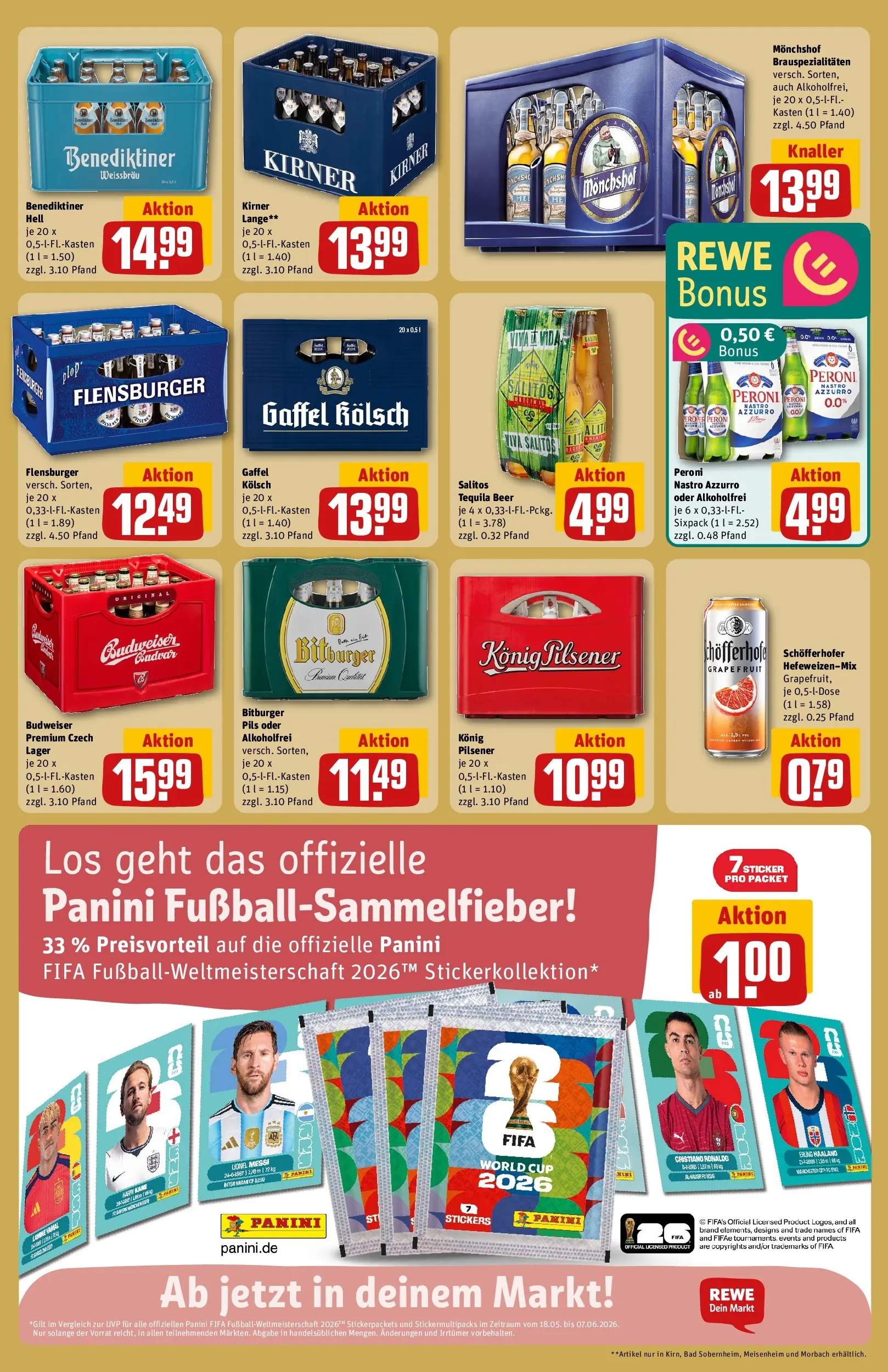 REWE Prospekt ab 17.05.2026 zum Blättern » Angebote | Seite: 25 | Produkte: Bitburger, Bad, Pils, Flensburger