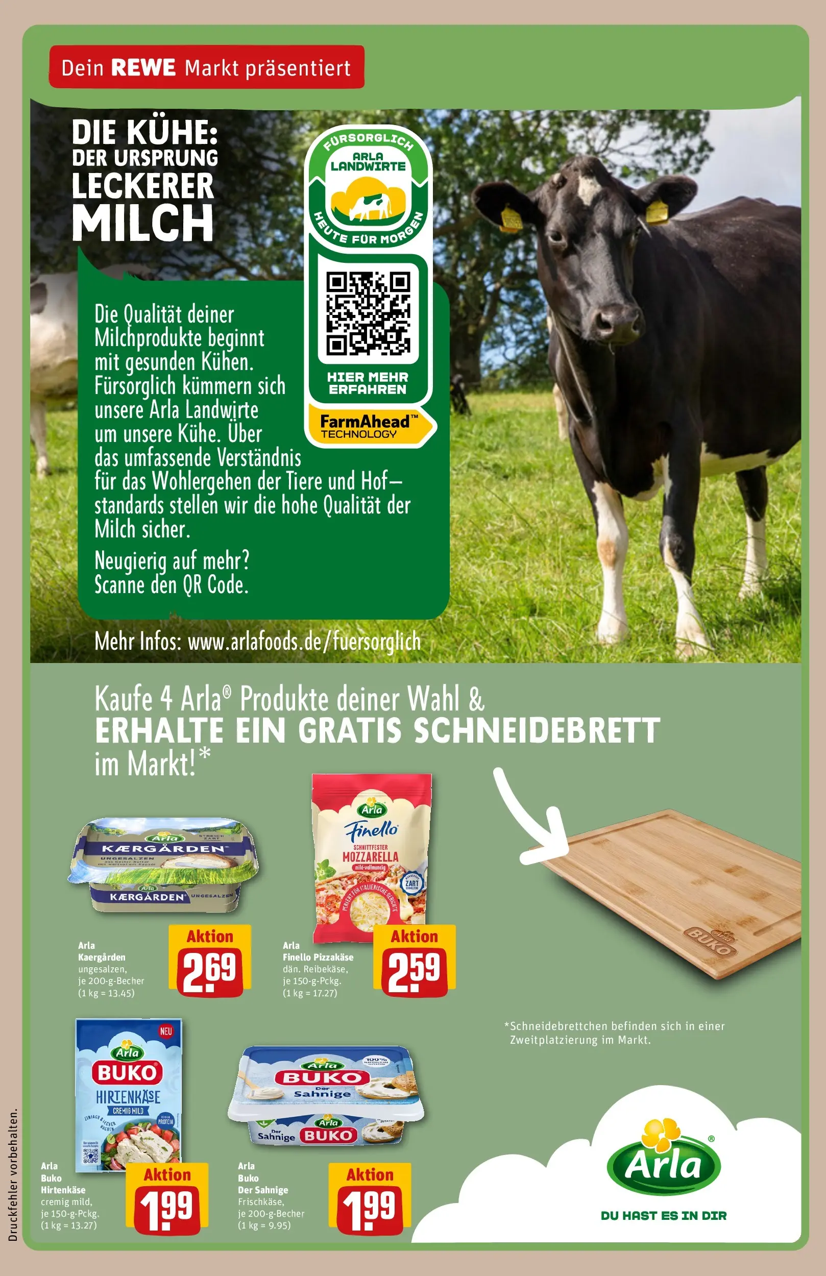 REWE Prospekt ab 17.05.2026 zum Blättern » Angebote | Seite: 34 | Produkte: Milch, Mozzarella, Arla buko