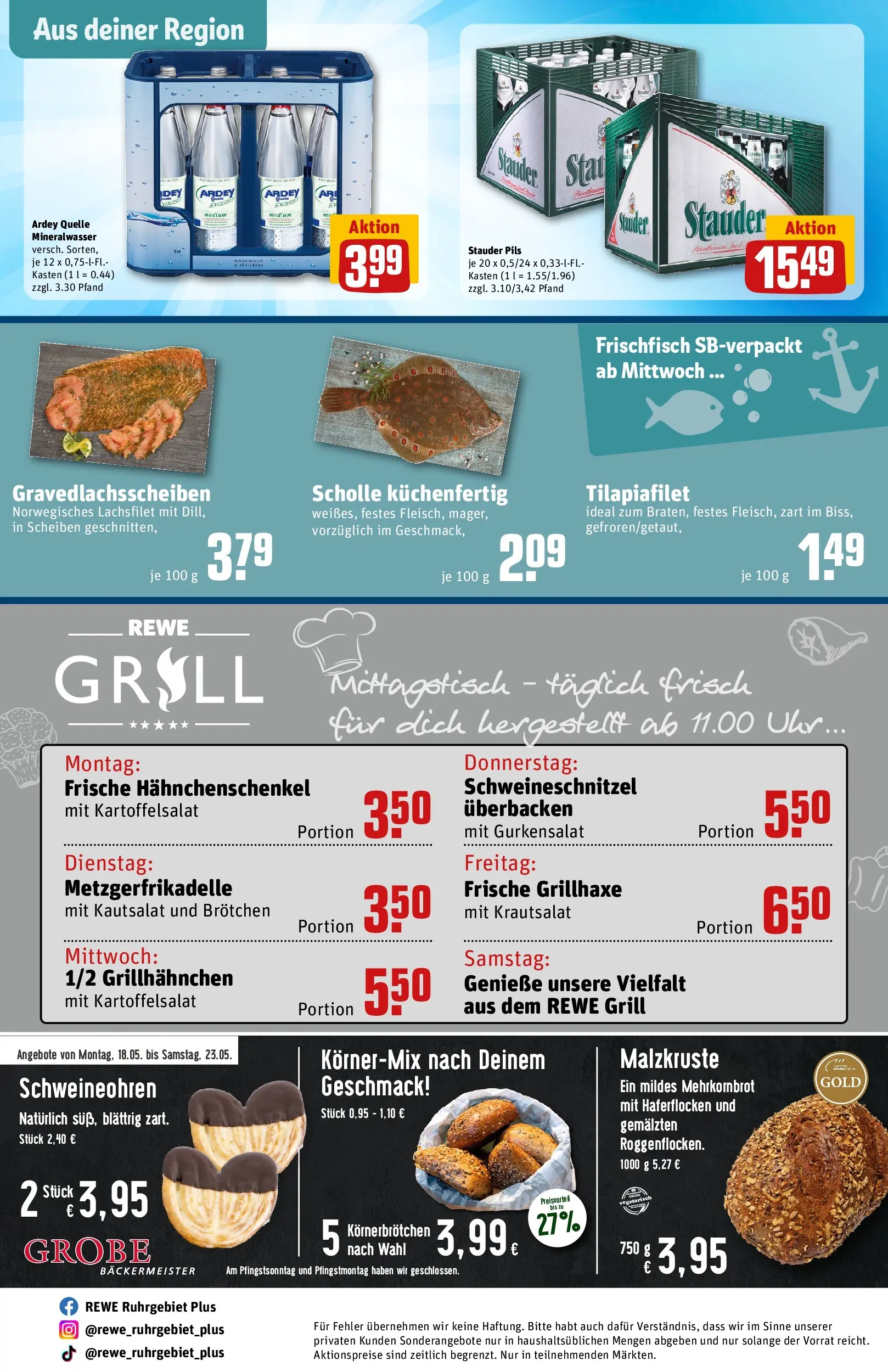 REWE Prospekt ab 17.05.2026 zum Blättern » Angebote | Seite: 30 | Produkte: Grill, Pils, Schnitzel, Dill