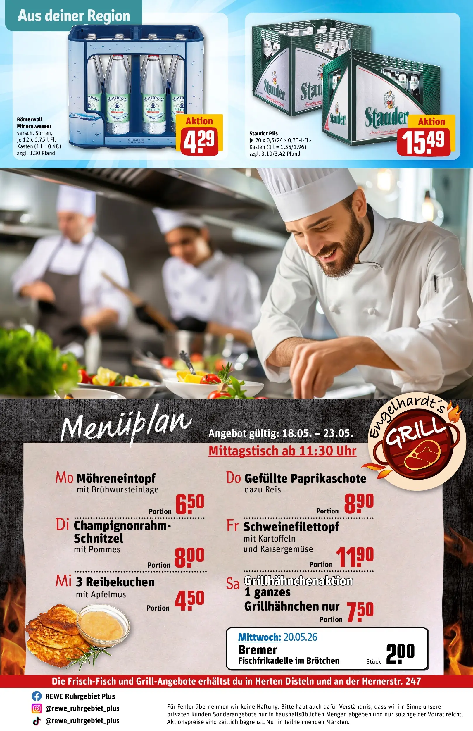 REWE Prospekt ab 17.05.2026 zum Blättern » Angebote | Seite: 31 | Produkte: Grill, Pommes, Schnitzel, Reis