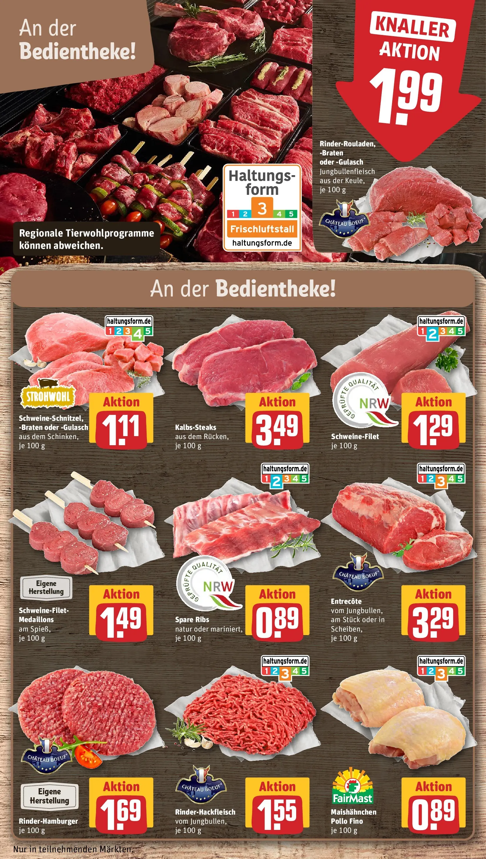 REWE Prospekt ab 17.05.2026 zum Blättern » Angebote | Seite: 14 | Produkte: Spare ribs, Entrecote, Gulasch, Steak
