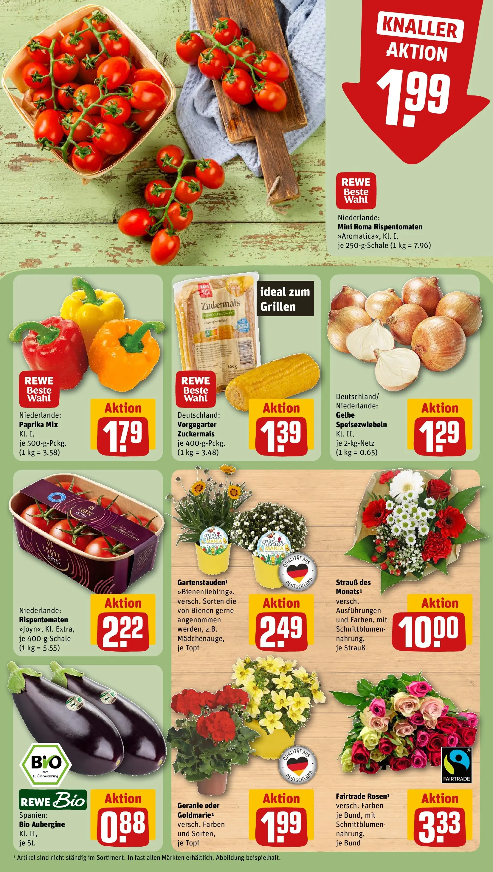 REWE Prospekt ab 17.05.2026 zum Blättern » Angebote | Seite: 11 | Produkte: Paprika, Aubergine