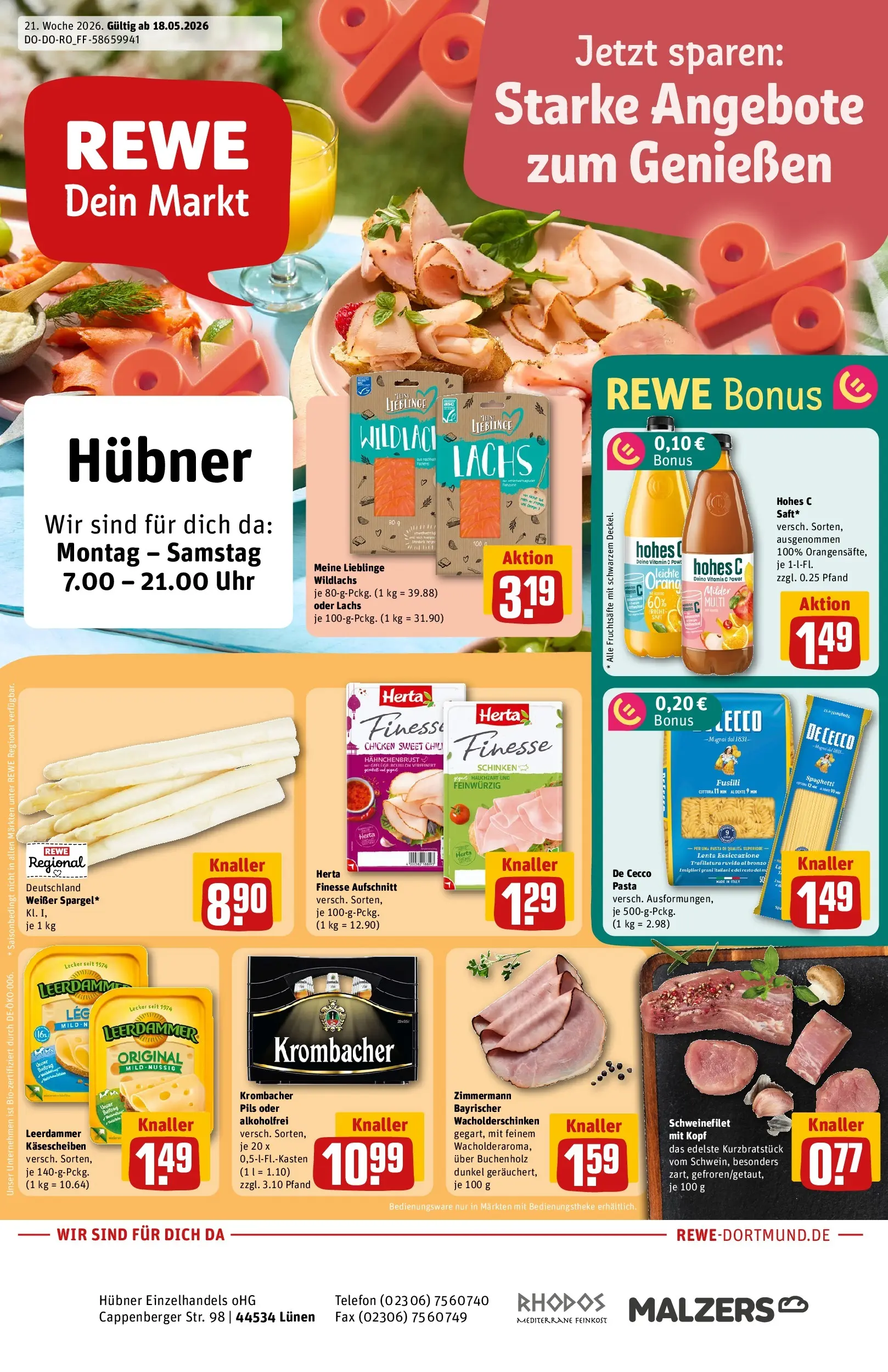 REWE Prospekt ab 17.05.2026 zum Blättern » Angebote | Seite: 1 | Produkte: Öl, Pils, Schweinefilet, Hahnchenbrust