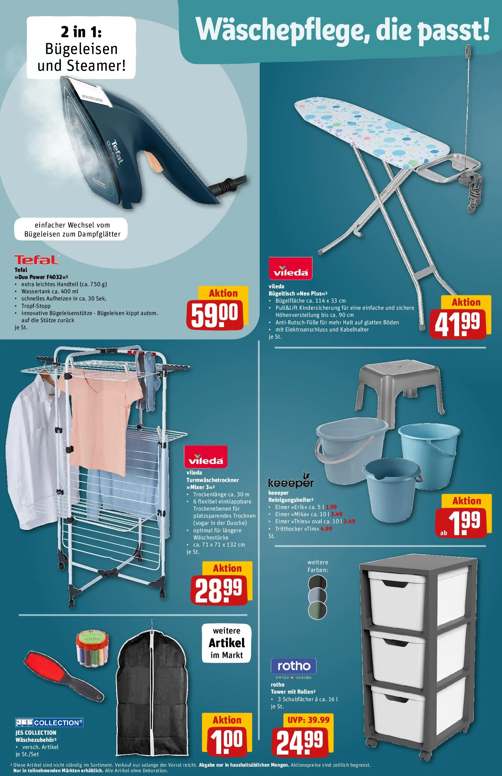 REWE Prospekt ab 17.05.2026 zum Blättern » Angebote | Seite: 40 | Produkte: Bügeleisen, Mixer, Dusche