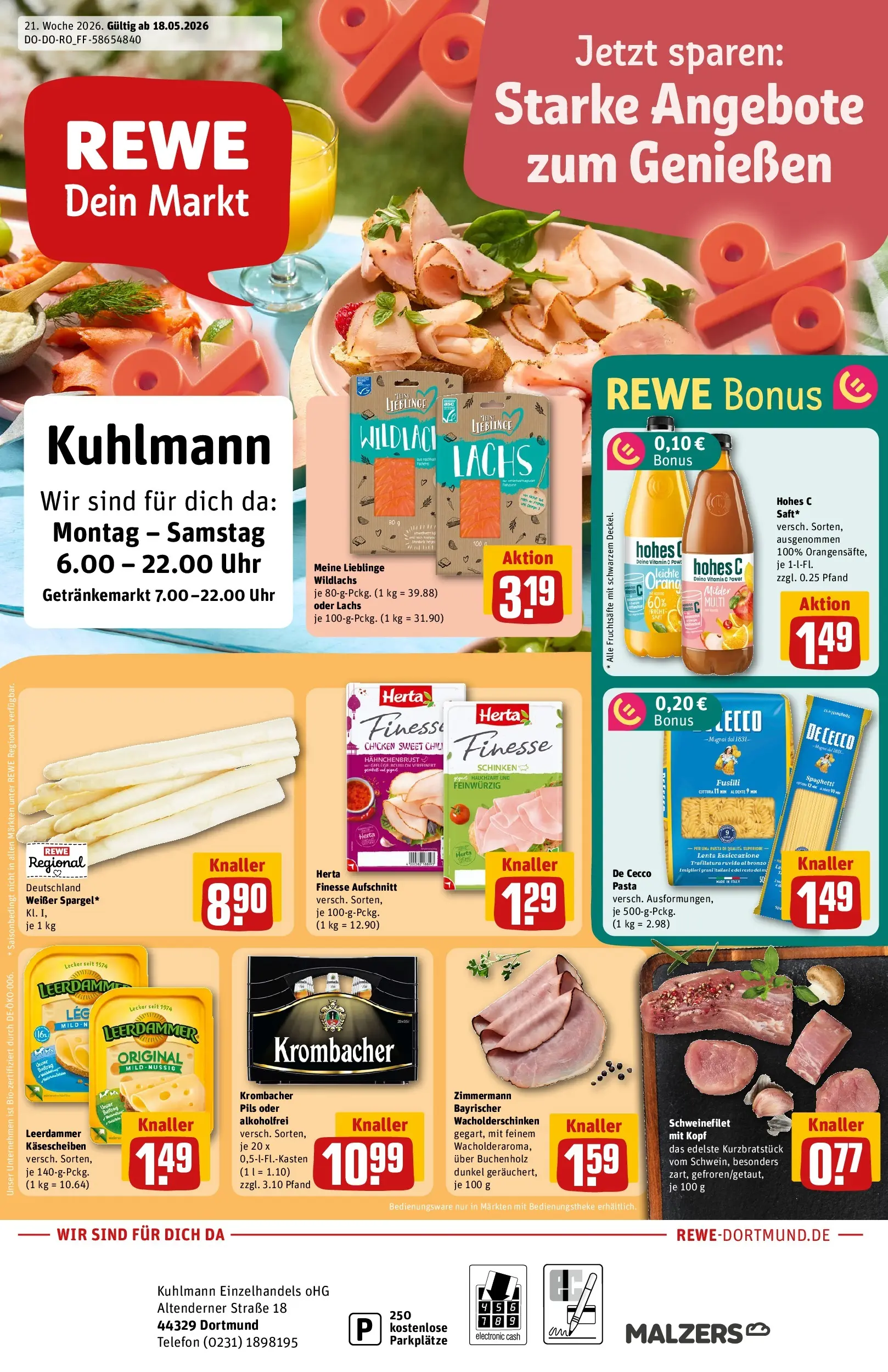 REWE Prospekt ab 17.05.2026 zum Blättern » Angebote | Seite: 1 | Produkte: Chili, Hohes c, Herta finesse, Hahnchenbrust