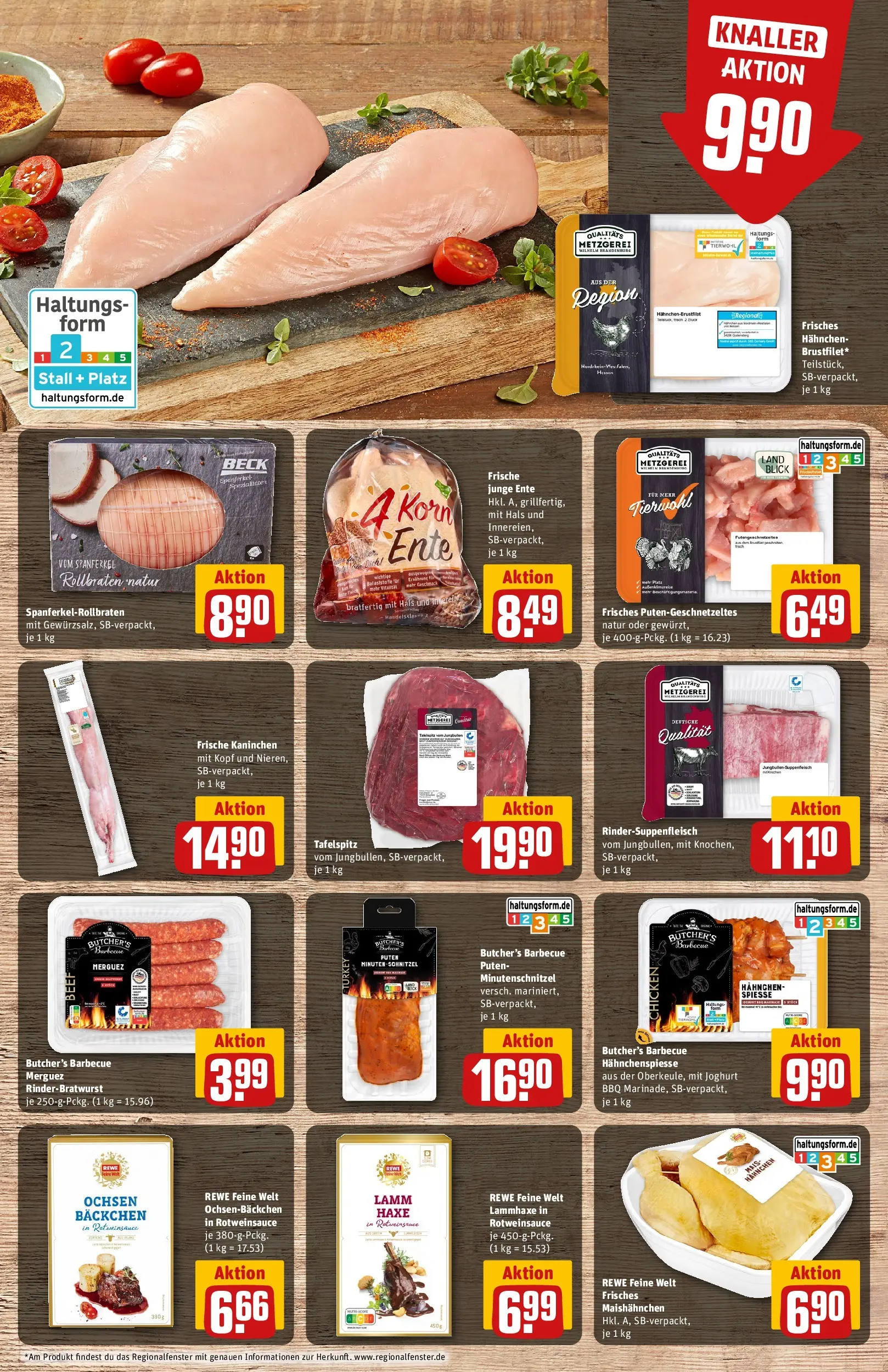REWE Prospekt ab 17.05.2026 zum Blättern » Angebote | Seite: 12 | Produkte: Hahnchen, Suppenfleisch, Steak, Ente