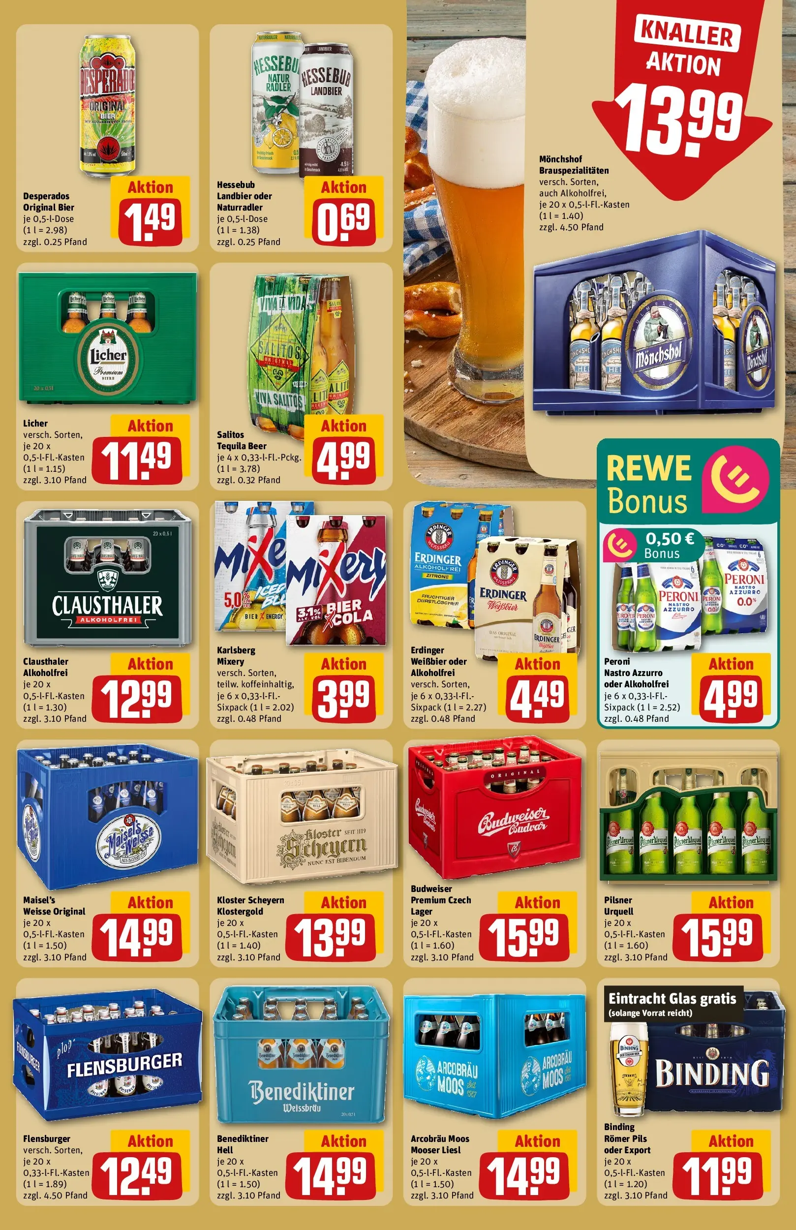 REWE Prospekt ab 17.05.2026 zum Blättern » Angebote | Seite: 27 | Produkte: Erdinger, Bier, Flensburger, Tequila