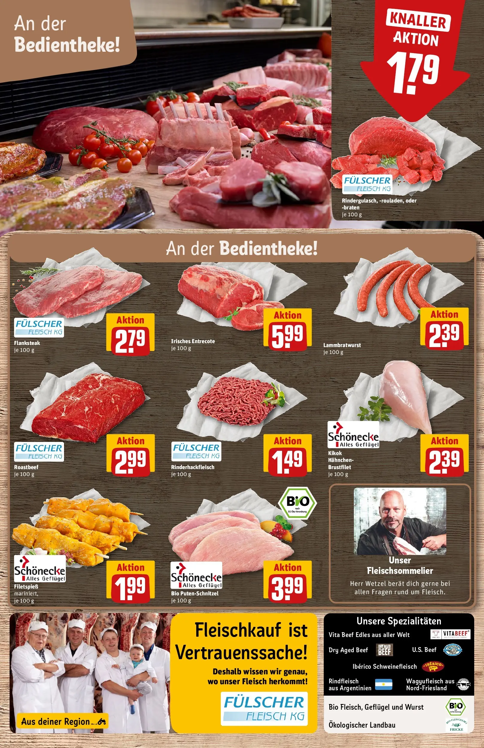 REWE Prospekt ab 17.05.2026 zum Blättern » Angebote | Seite: 12 | Produkte: Entrecote, Schnitzel, Rindfleisch, Fleisch