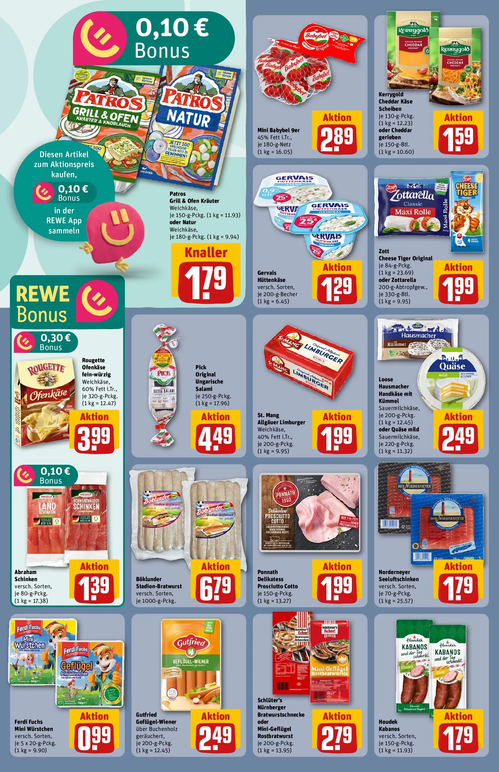 REWE Prospekt ab 17.05.2026 zum Blättern » Angebote | Seite: 16 | Produkte: Grill, Bratwurst, Rougette ofenkase, Salami