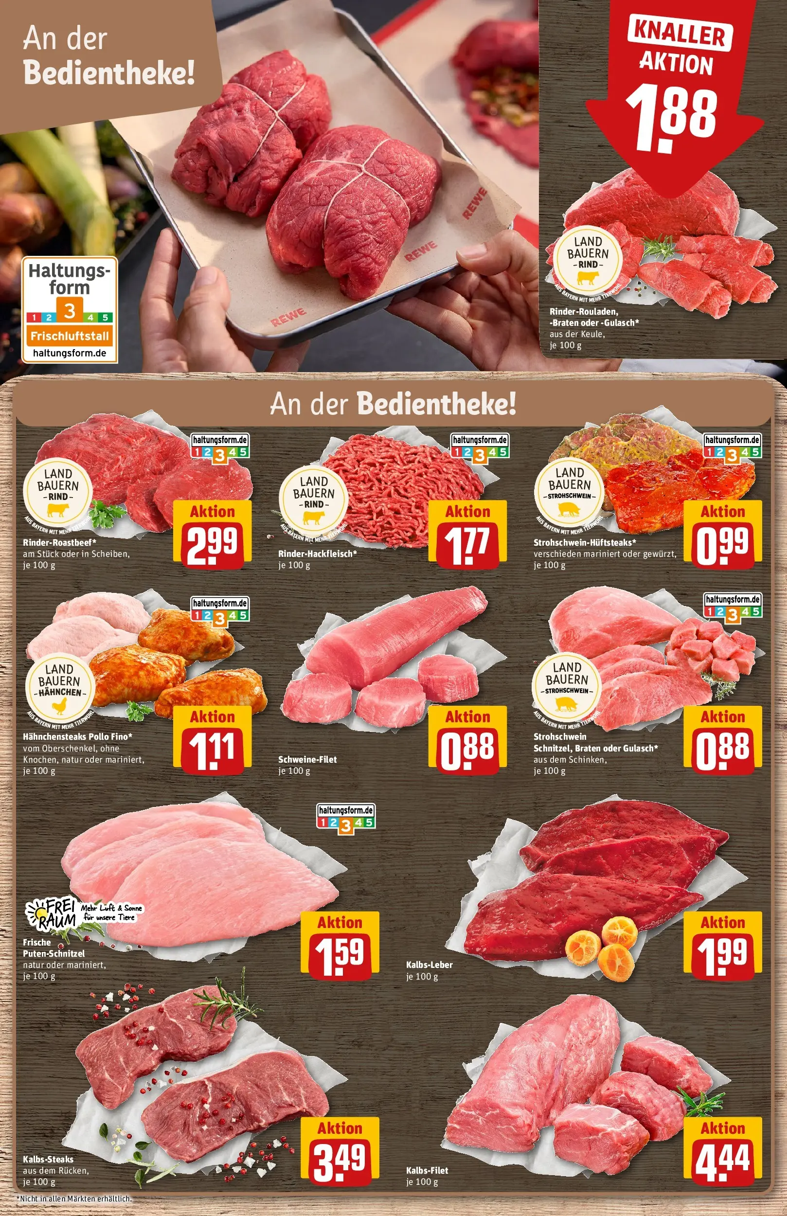 REWE Prospekt ab 17.05.2026 zum Blättern » Angebote | Seite: 13 | Produkte: Hahnchen, Kalbsleber, Schweinefilet, Putenschnitzel