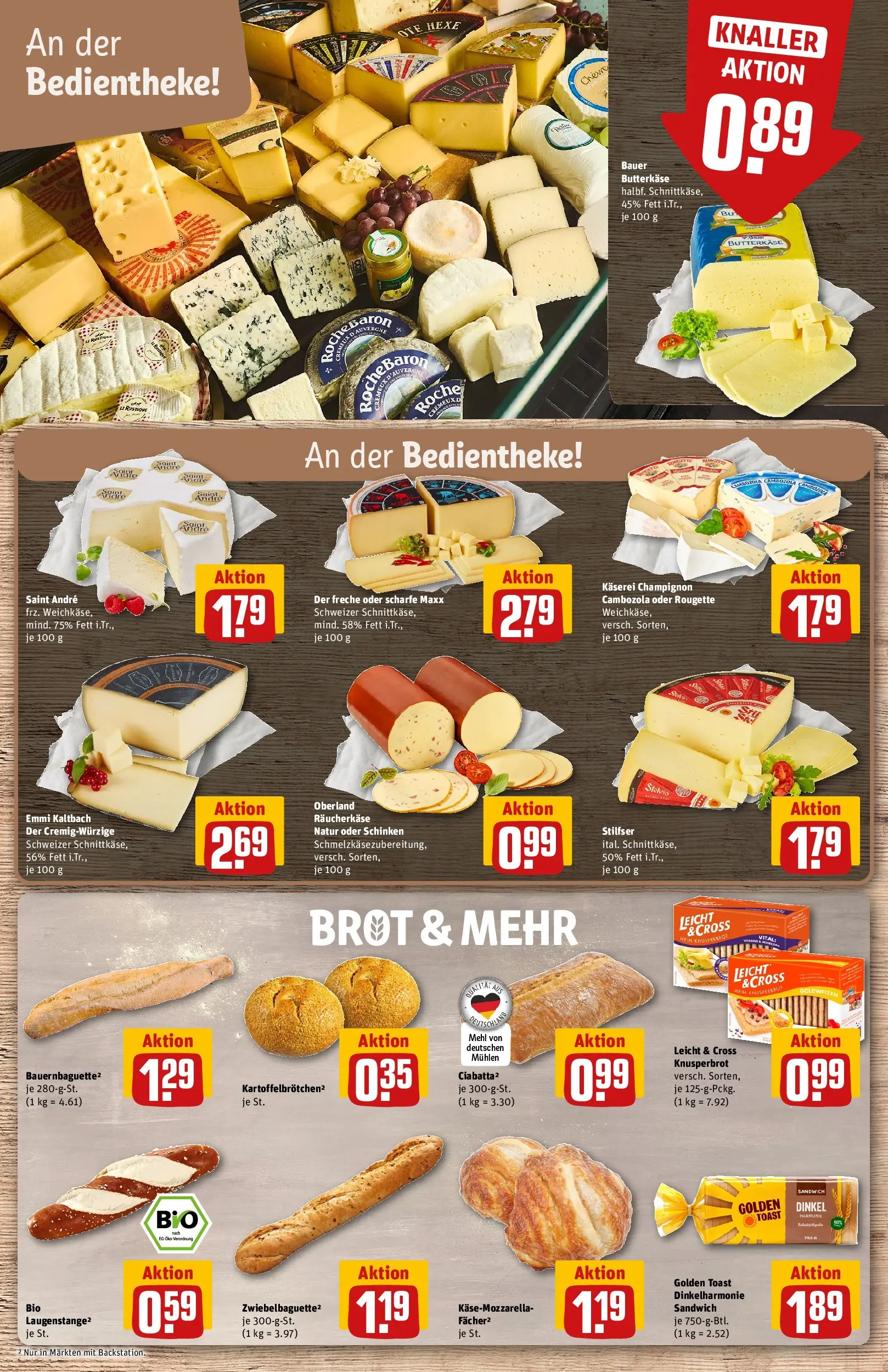 REWE Prospekt ab 17.05.2026 zum Blättern » Angebote | Seite: 15 | Produkte: Mehl, Toast, Baguette, Schinken